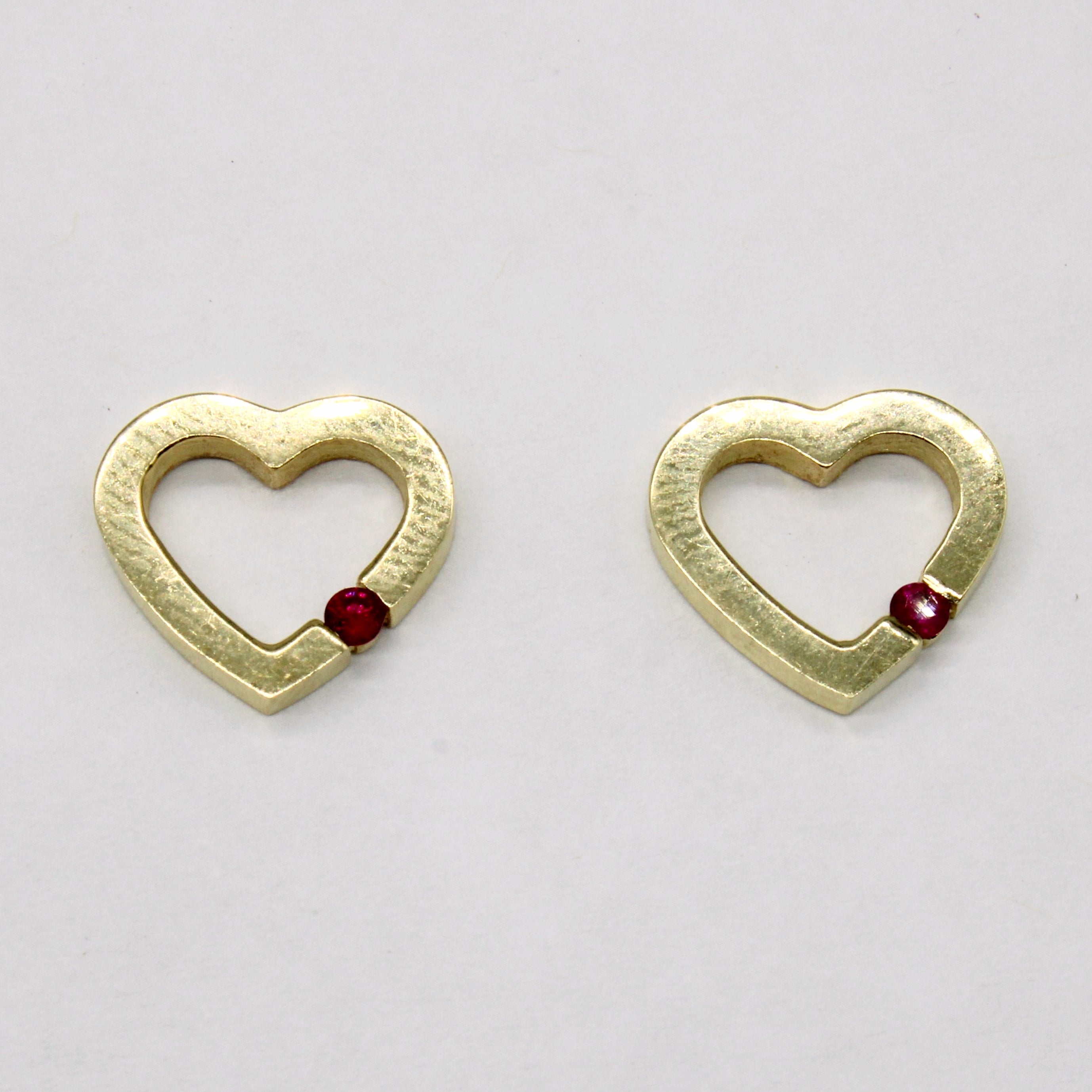 Ruby Heart Earrings | 0.05ctw |