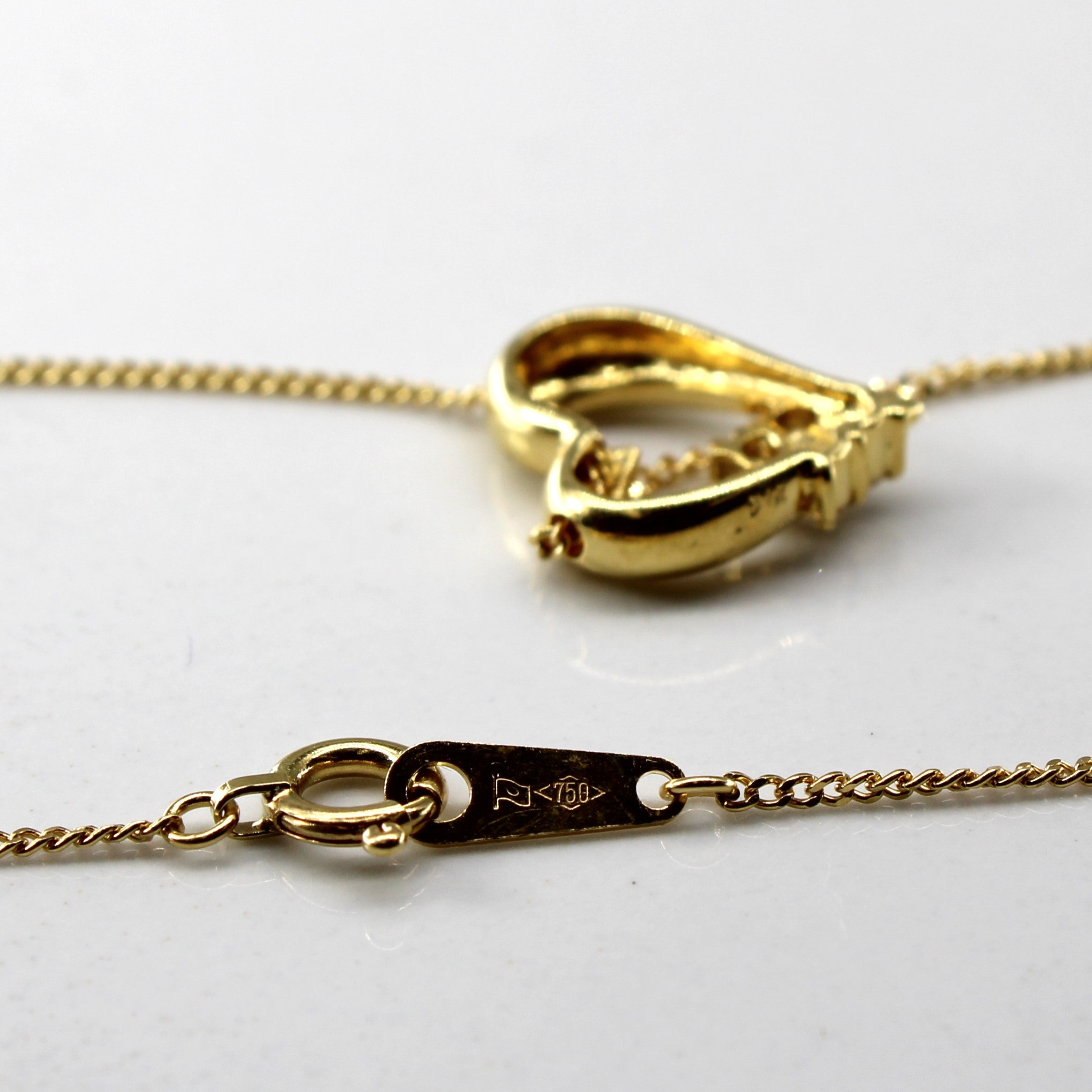Diamond Heart Pendant Necklace | 0.12ctw | 16"|