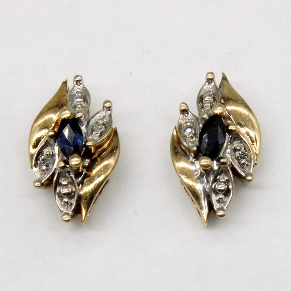 Sapphire & Diamond Earrings | 0.14ctw, 0.02ctw |
