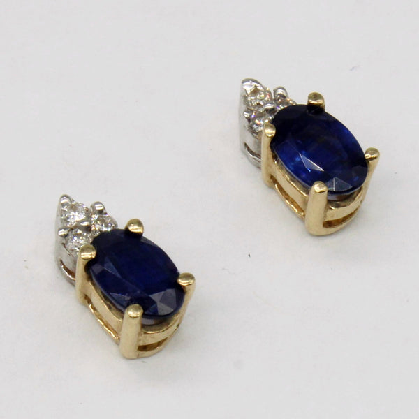 Sapphire & Diamond Earrings | 1.00ctw, 0.06ctw |