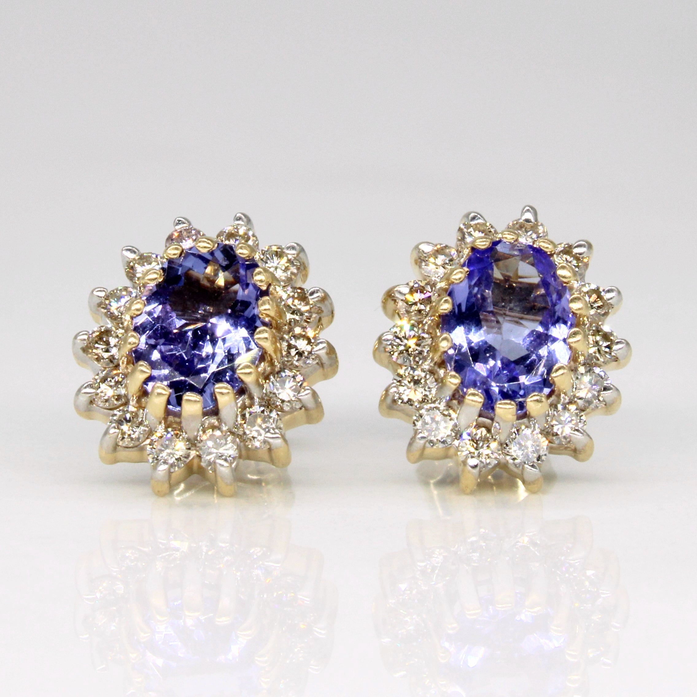 Tanzanite & Diamond Earrings | 1.20ctw, 0.56ctw |