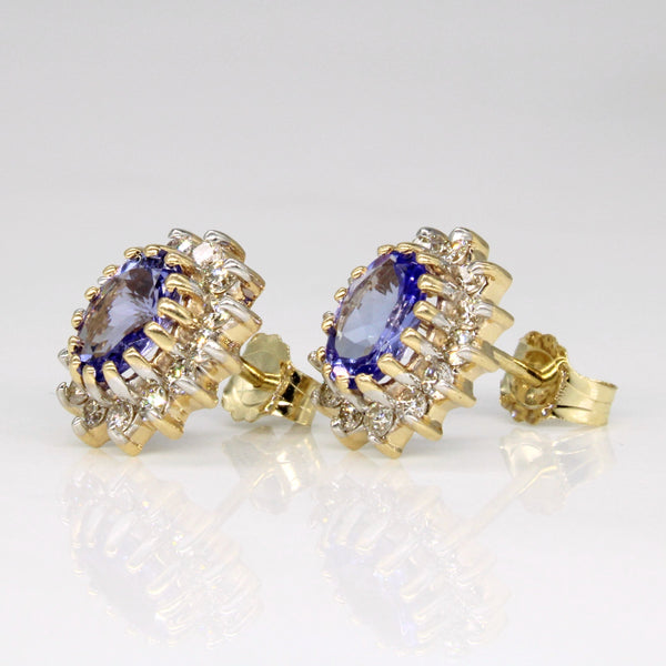 Tanzanite & Diamond Earrings | 1.20ctw, 0.56ctw |