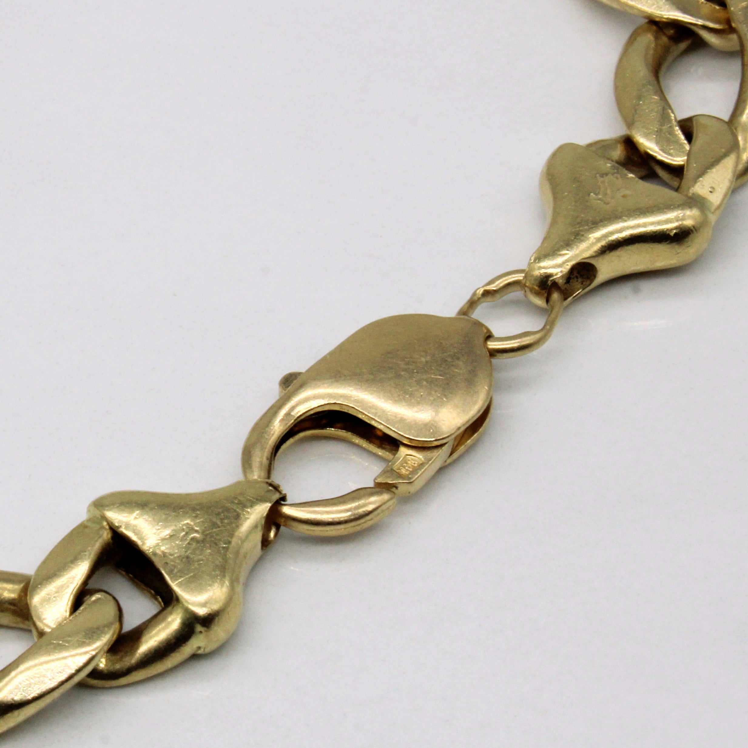 14k Yellow Gold Figaro Chain Bracelet | 9" |