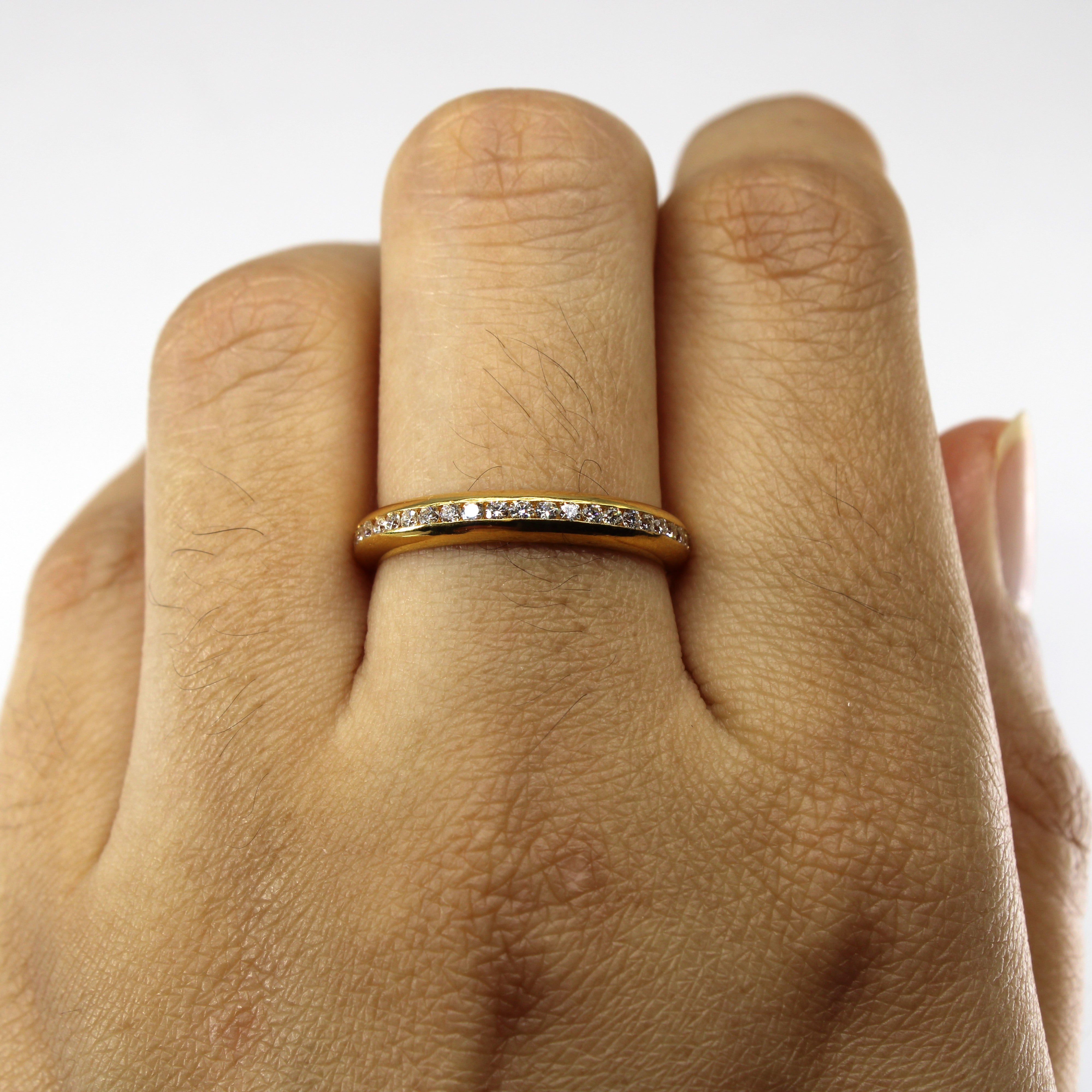 Alliance sertie de diamants en canal | 0,45 ct | Taille 8 |