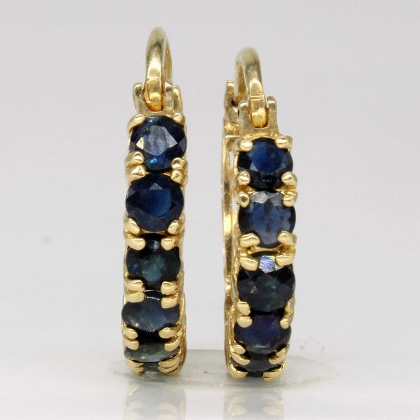 Sapphire Hoop Earrings | 1.40ctw |