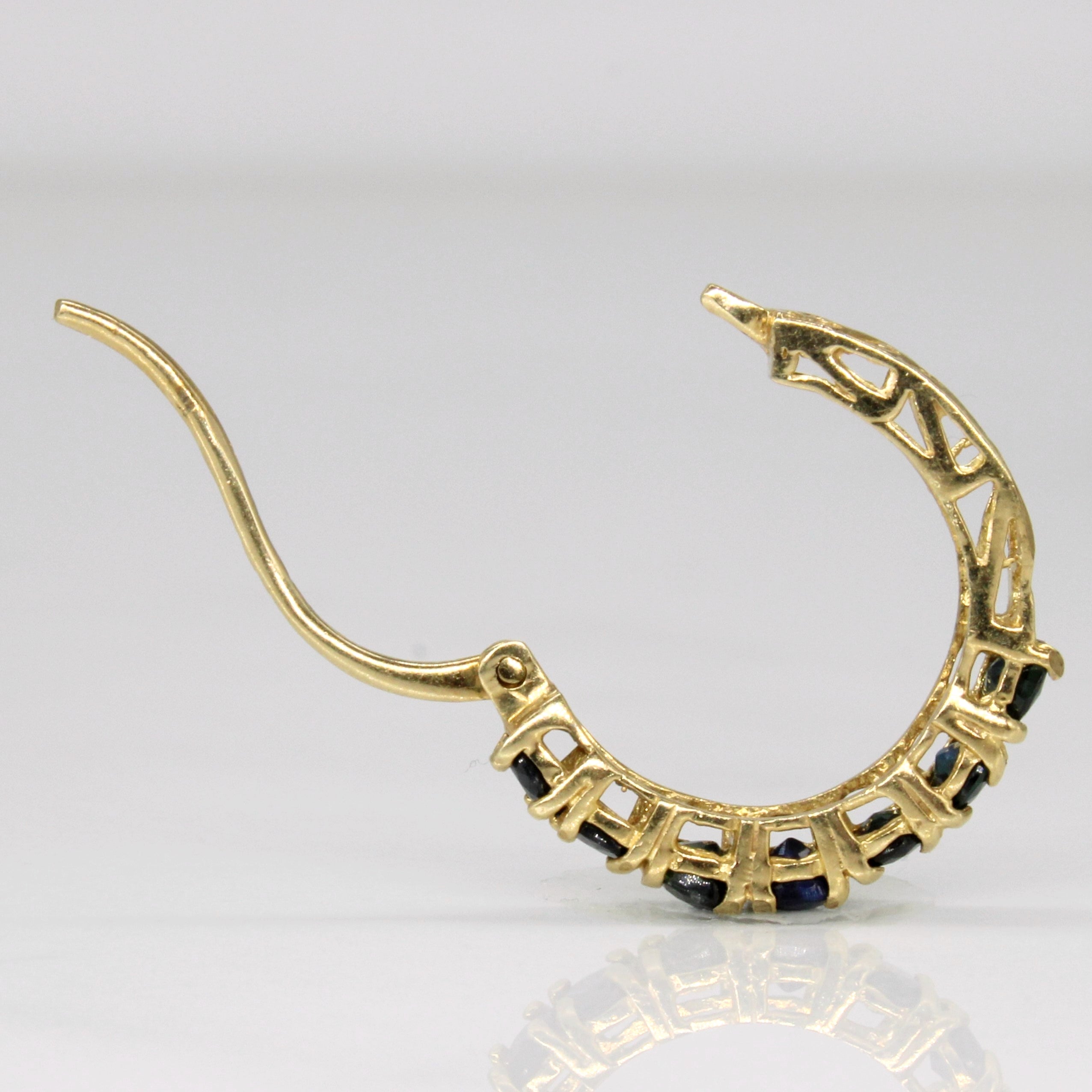 Sapphire Hoop Earrings | 1.40ctw |