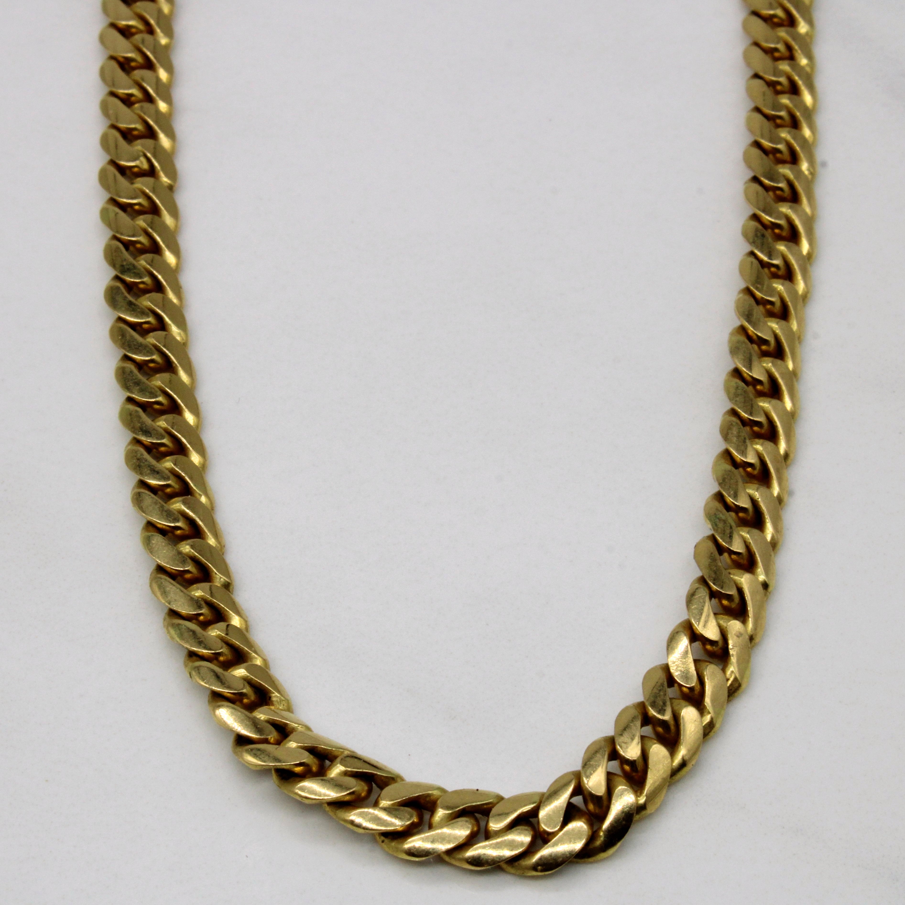 18k Yellow Gold Cuban Link Chain | 20" |