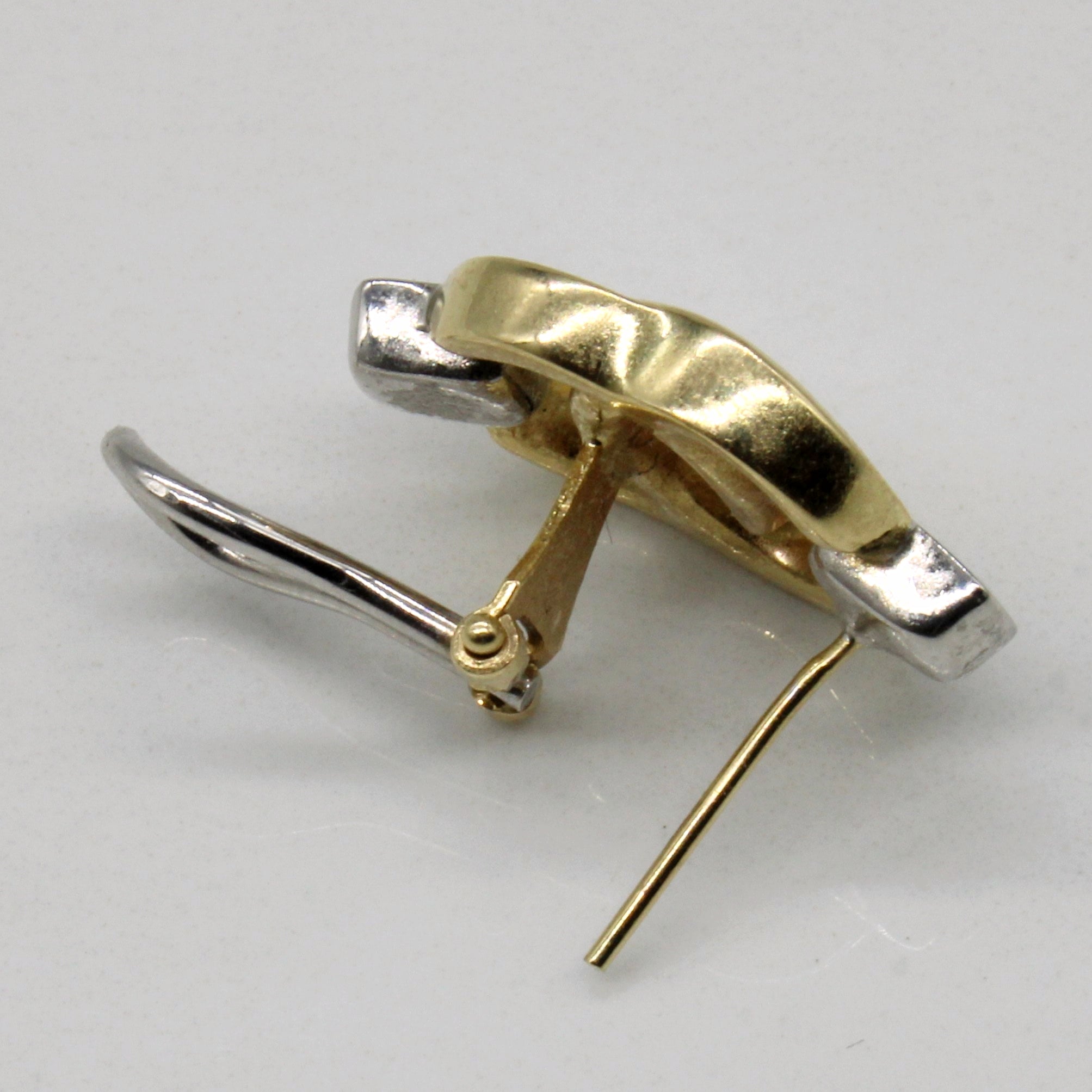 14k Two Tone Gold Earrings