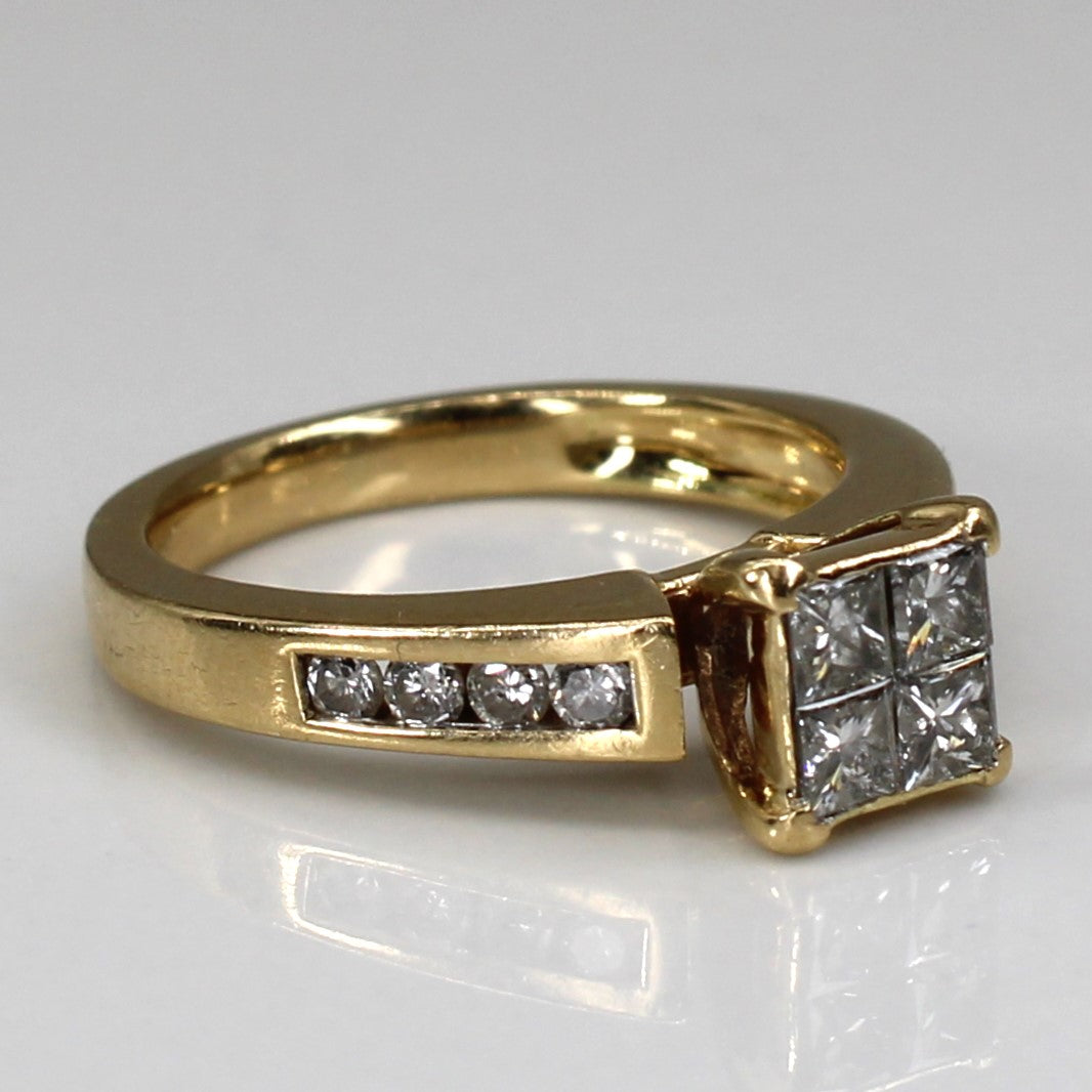 Cluster Set Diamond Ring | 0.96ctw | SZ 5.5 |