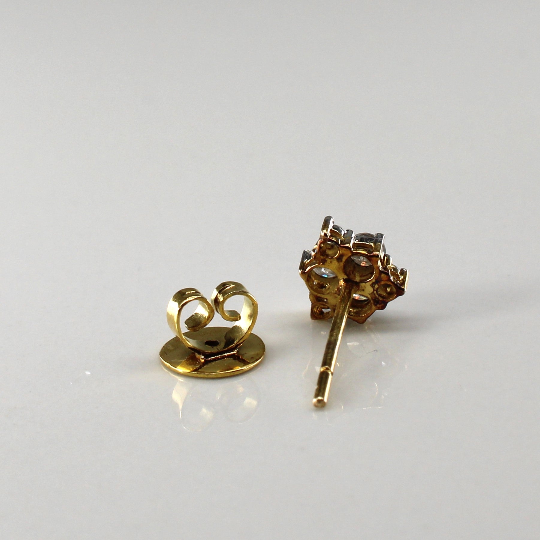 Cluster Set Diamond Stud Earrings | 0.72ctw |