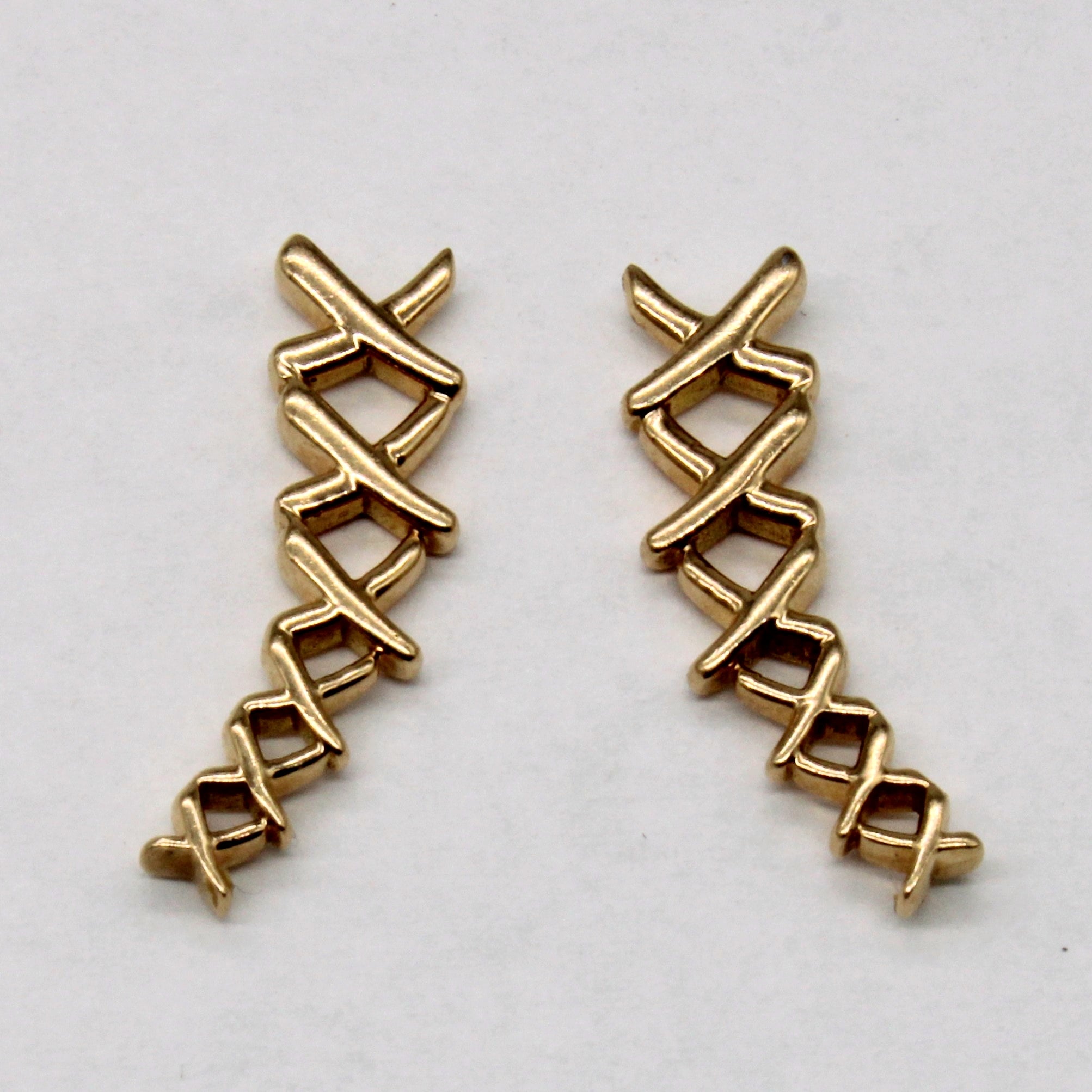 Tiffany & Co' Paloma Picasso Grafitti 18k Rose Gold Earrings