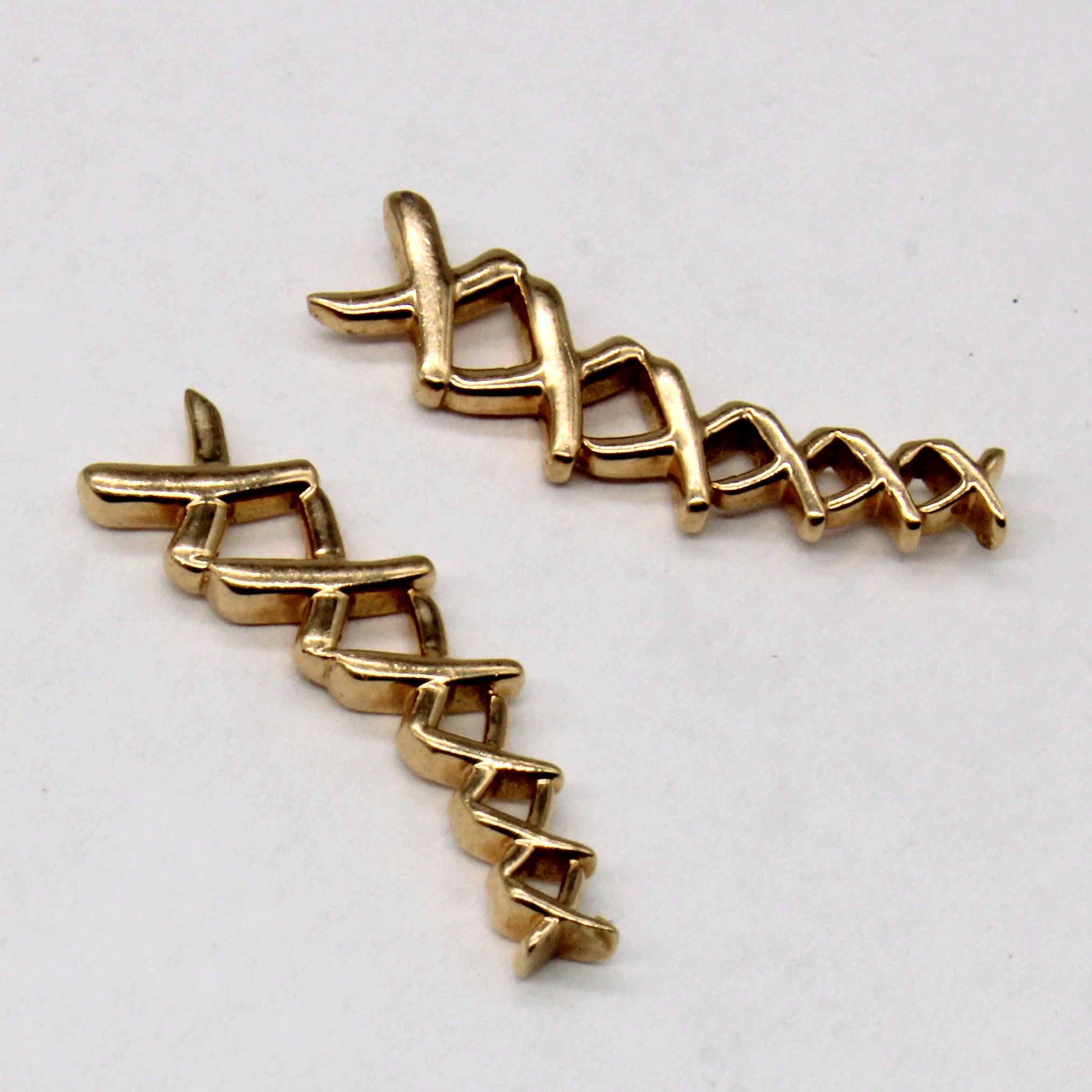 Tiffany & Co' Paloma Picasso Grafitti 18k Rose Gold Earrings