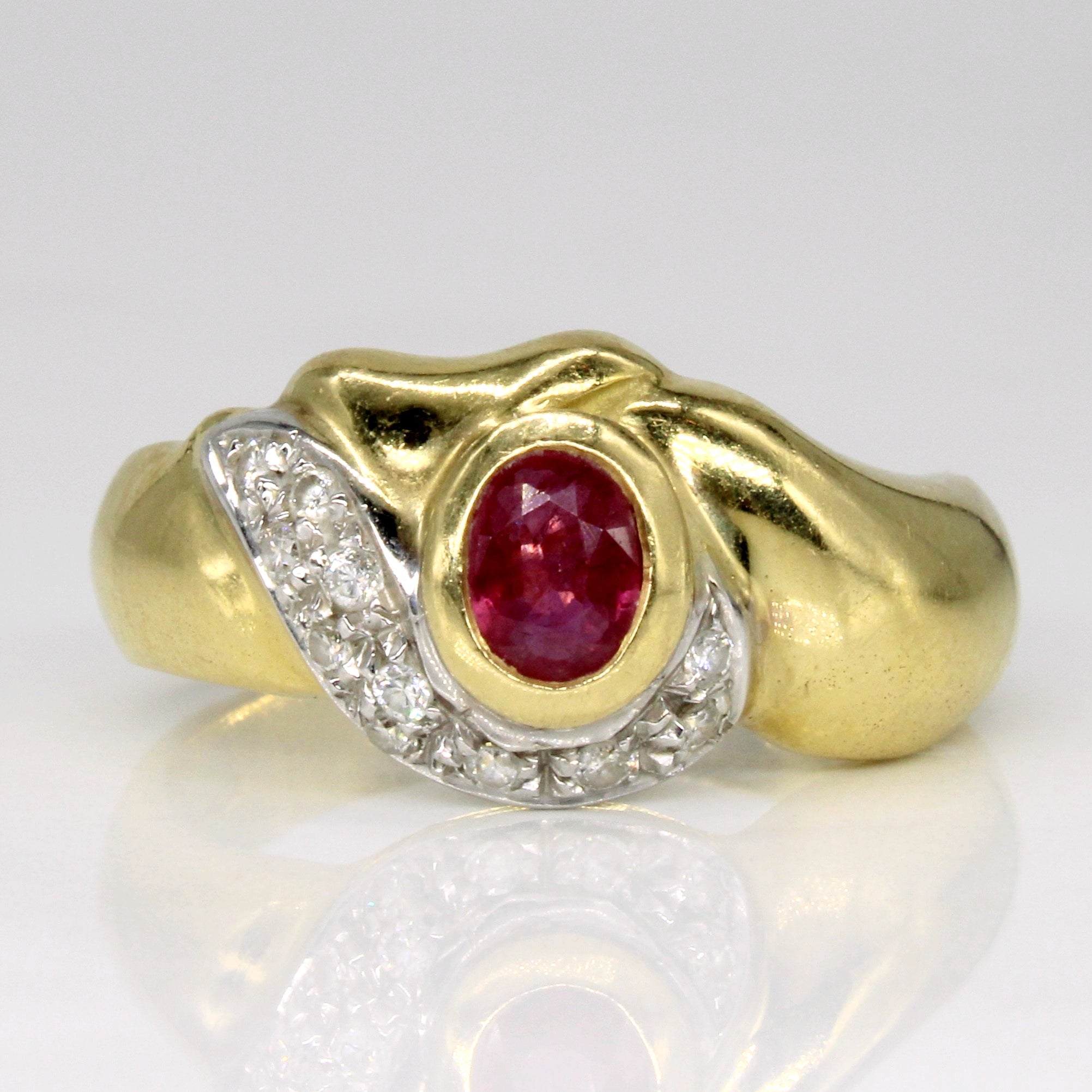 Ruby & Diamond Ring | 0.42ct, 0.11ctw | SZ 7.75 |