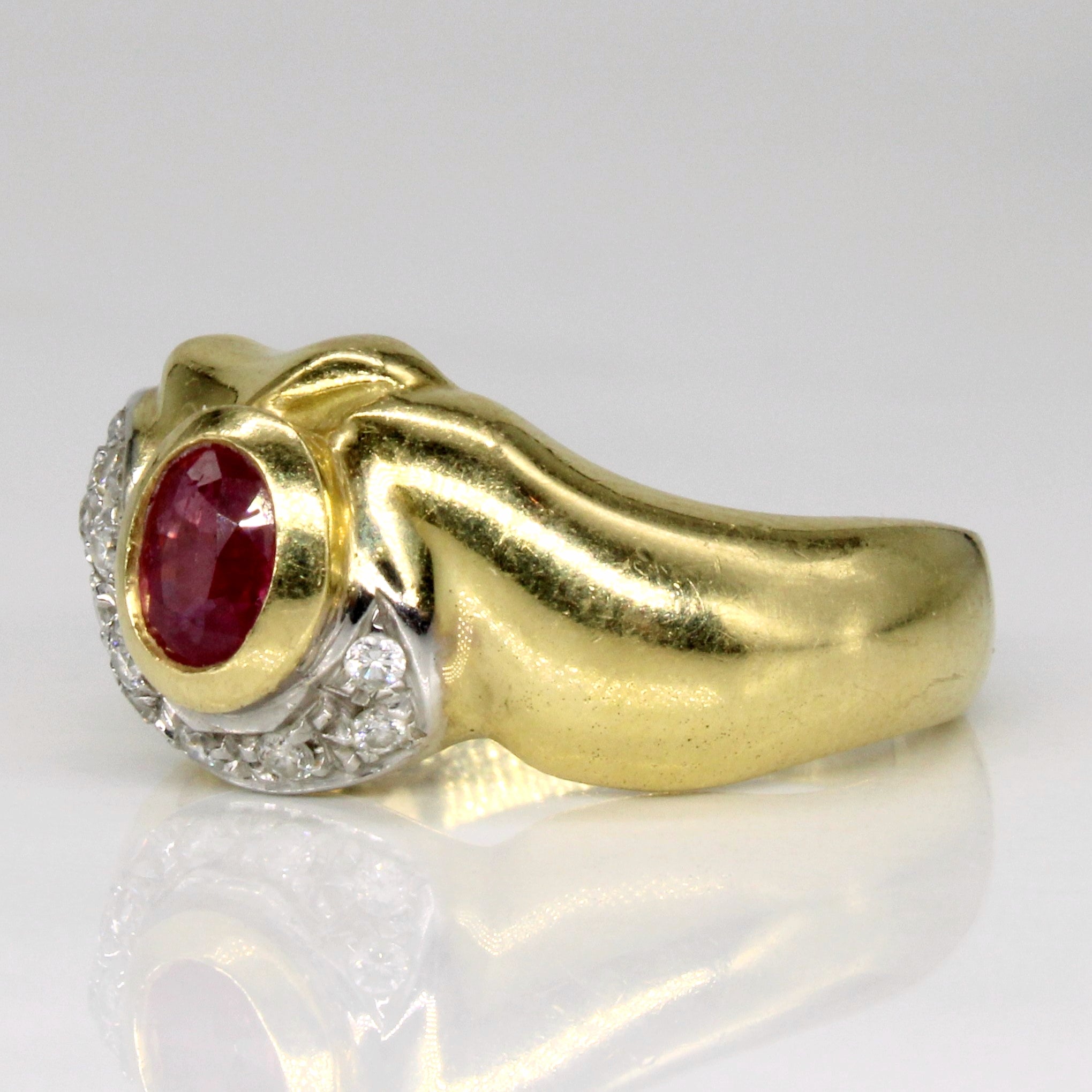 Ruby & Diamond Ring | 0.42ct, 0.11ctw | SZ 7.75 |