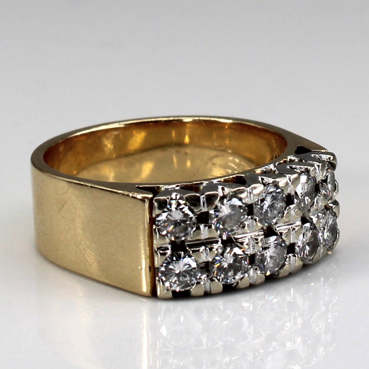 Cluster Diamond Wide Ring | 1.10ctw | SZ 8.5 |