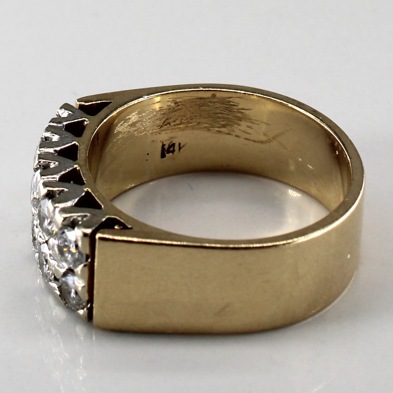 Cluster Diamond Wide Ring | 1.10ctw | SZ 8.5 |