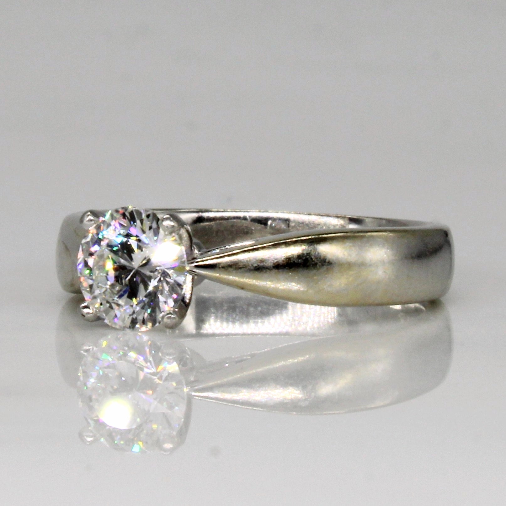 Canadian 100 Facet Diamond Solitaire Engagement Ring | 1.07ct | SZ 8.25 |