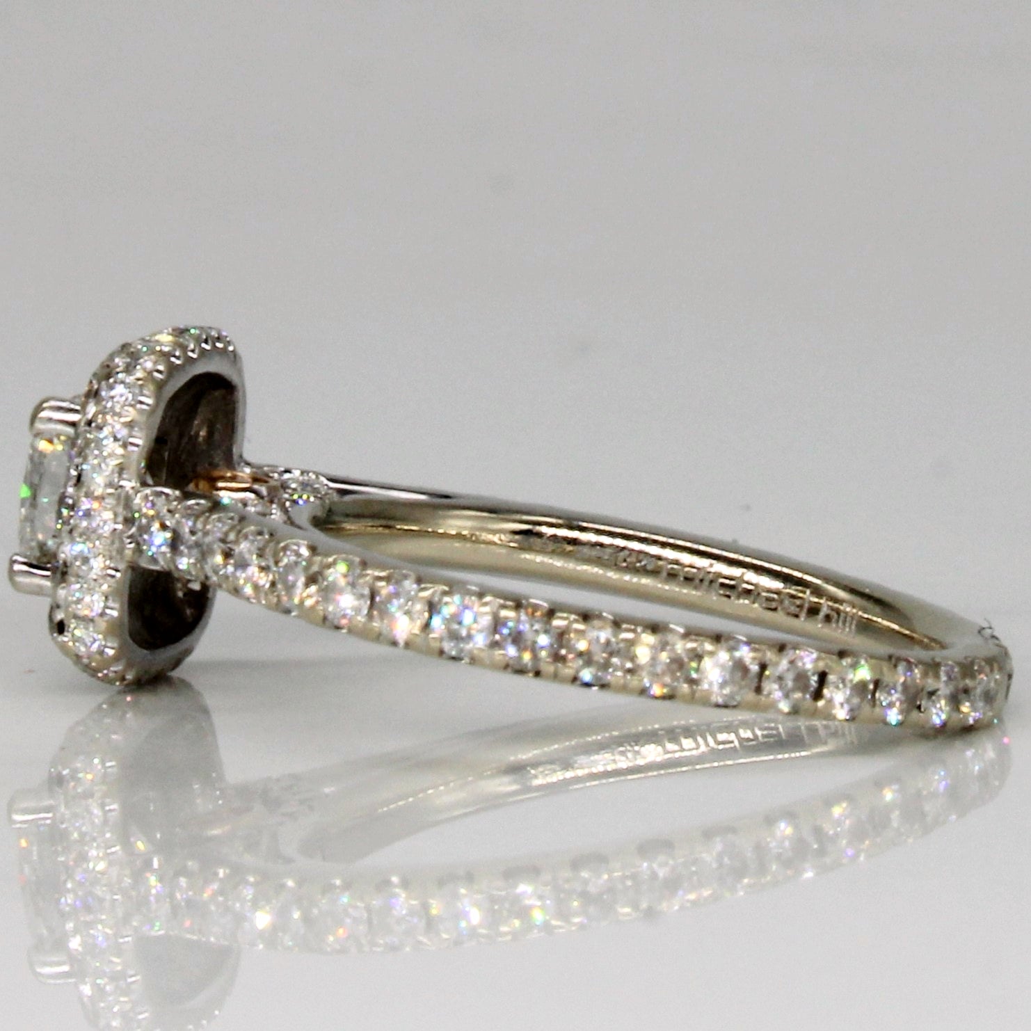 Diamond Halo Engagement Ring | 1.15ctw | SZ 3.75 |