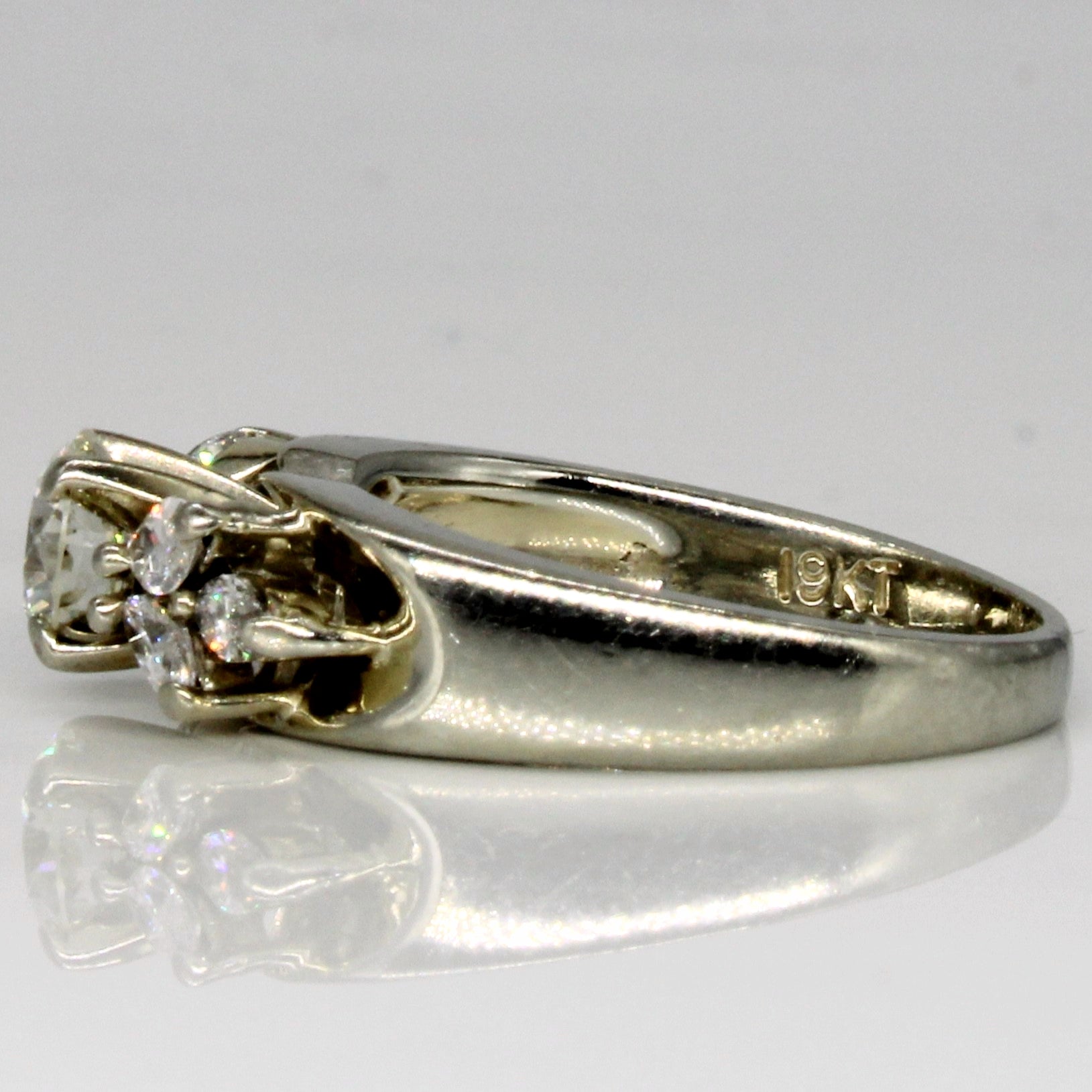 Bague de fiançailles en diamant avec accents marquise | 1,23 ct | Taille 5 |