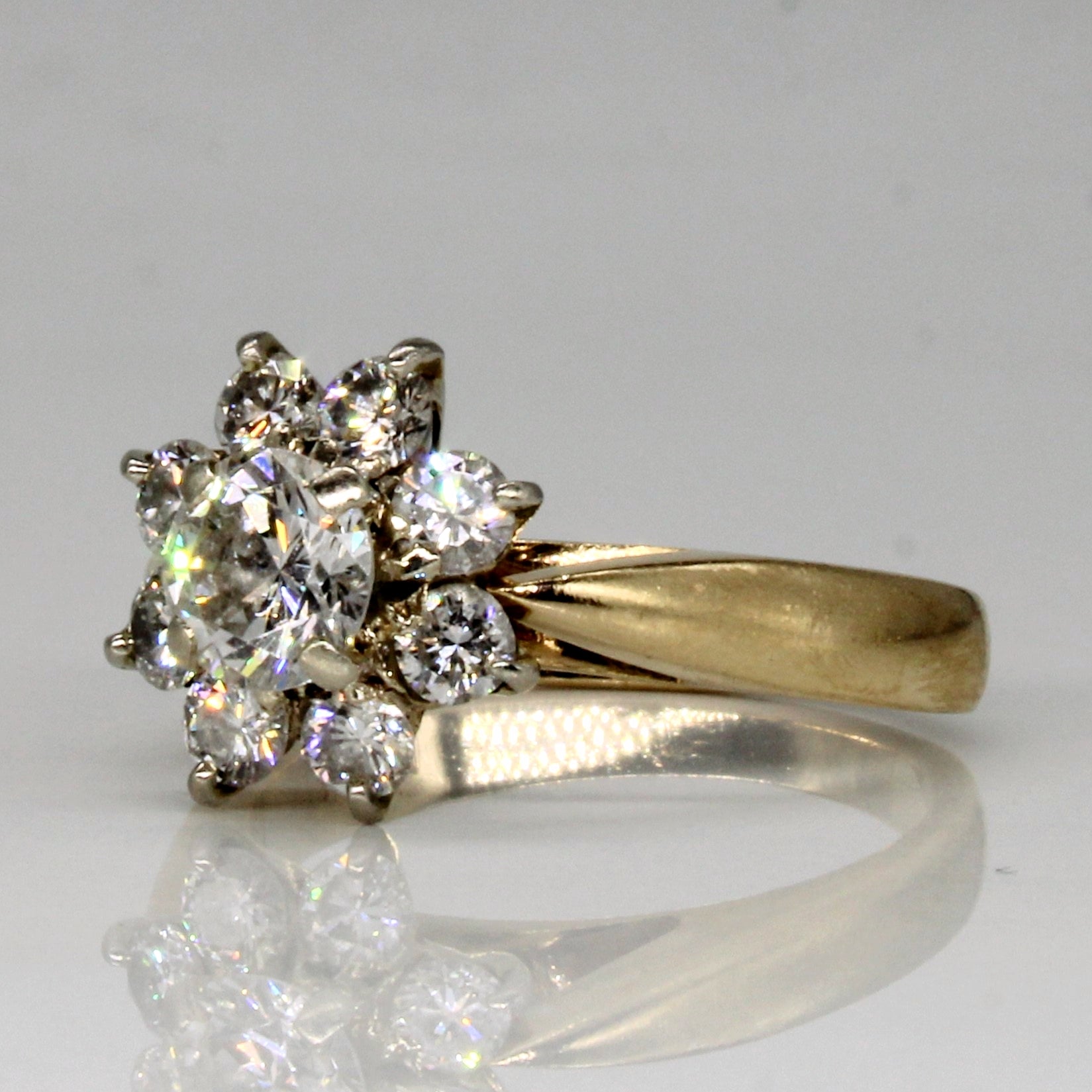 Halo Diamond Engagement Ring | 1.27ctw | SZ 6 |