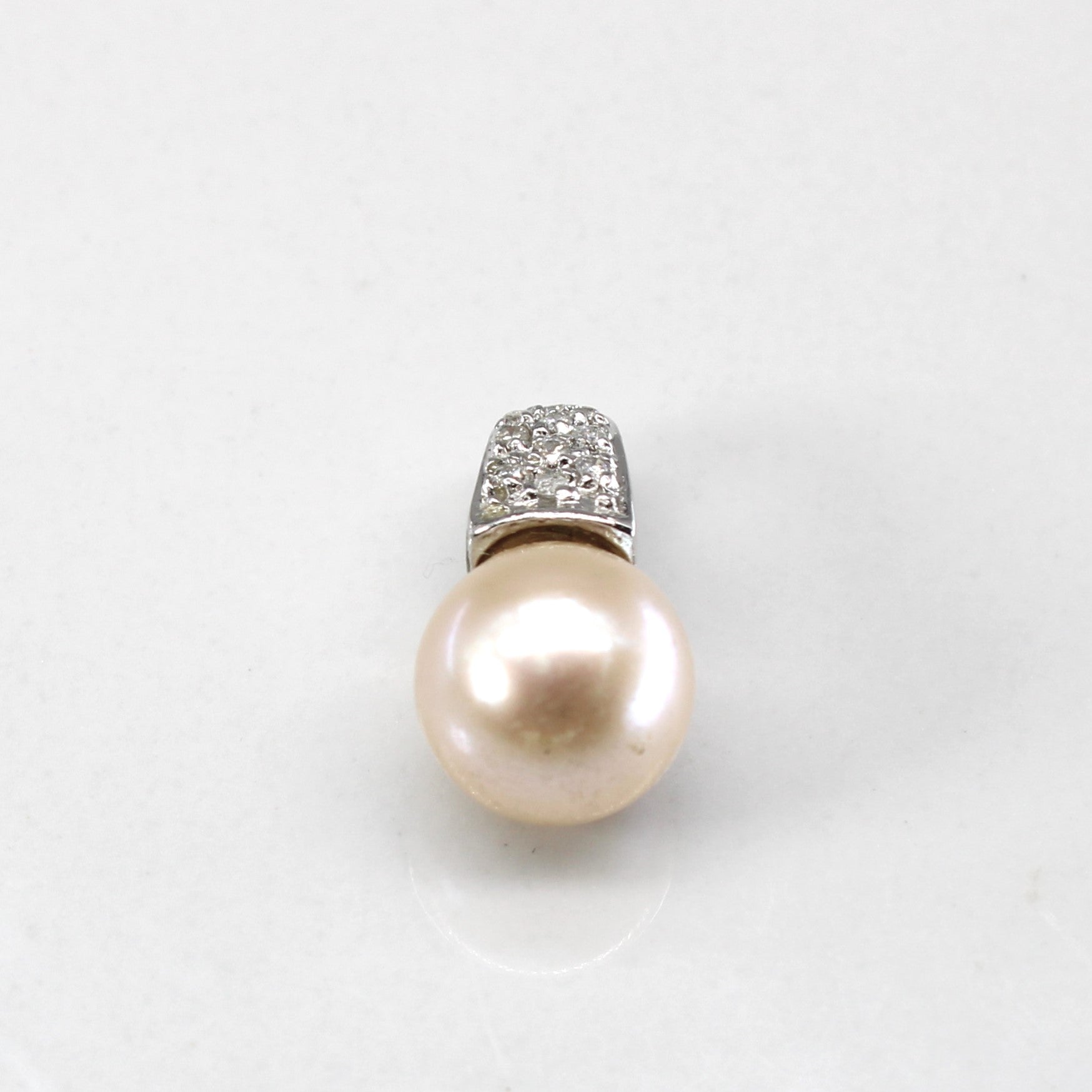 Pearl & Diamond Drop Pendant | 0.05ctw |
