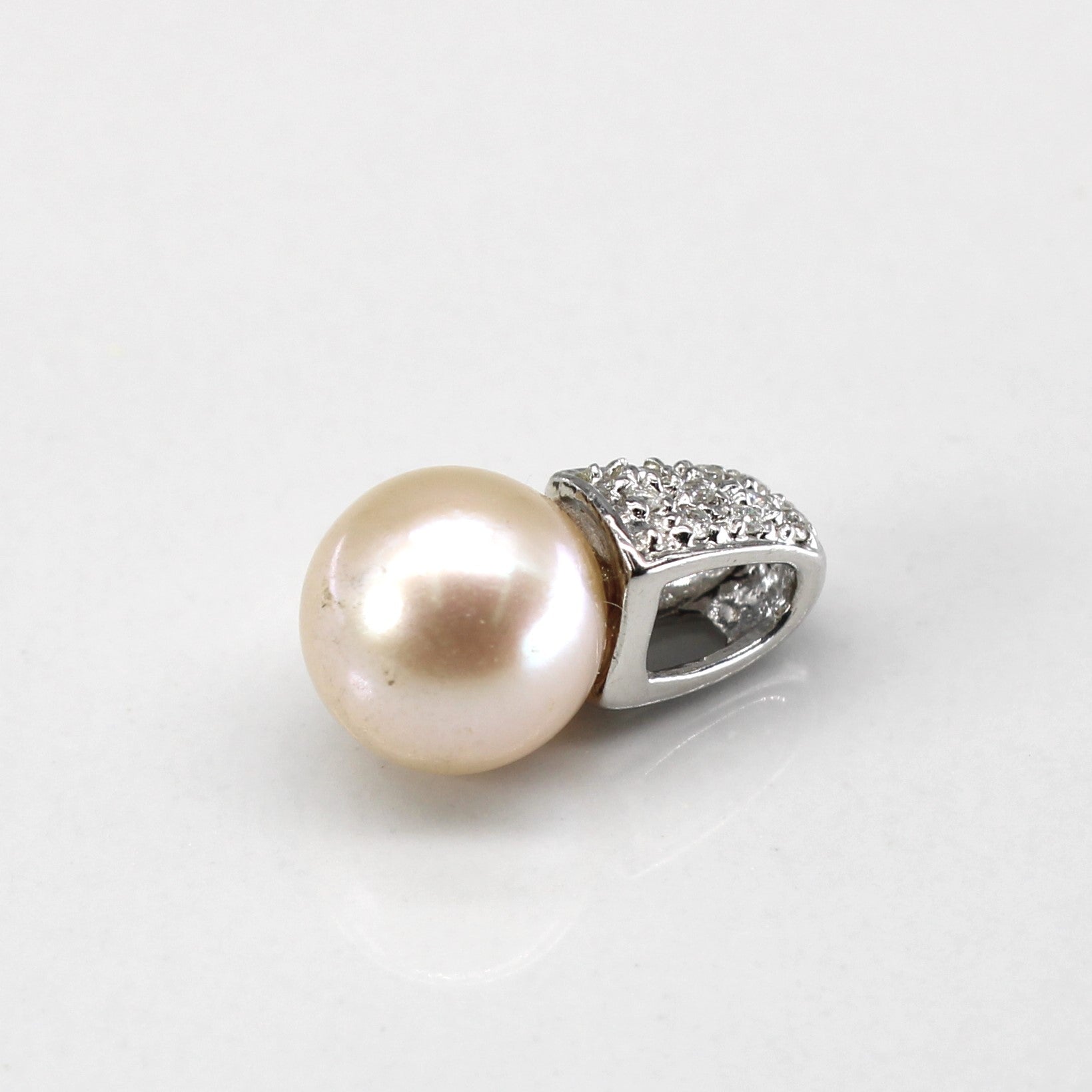 Pearl & Diamond Drop Pendant | 0.05ctw |