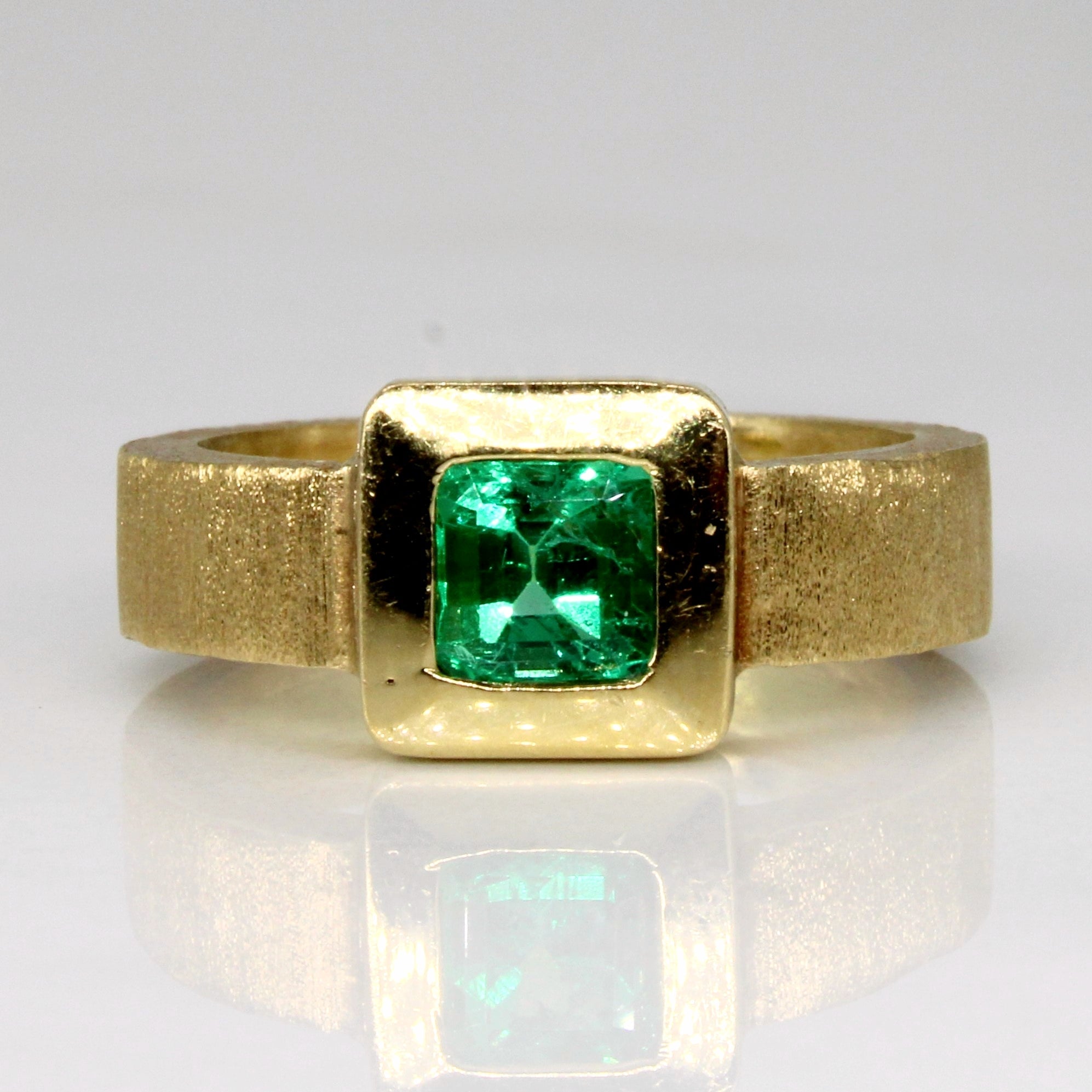Bague émeraude | 0,75 ct | Taille 5,5 |
