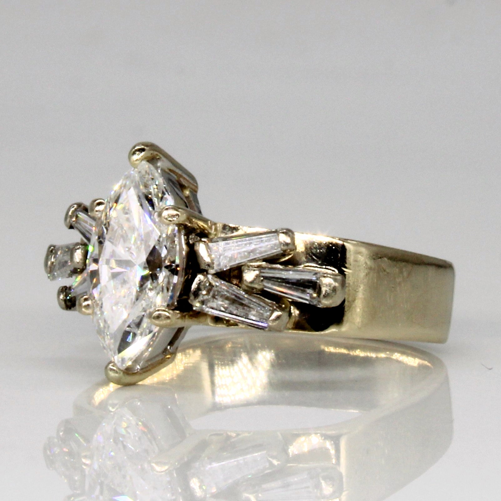 Marquise Cut Diamond Engagement Ring | 1.49ctw | SZ 5 |
