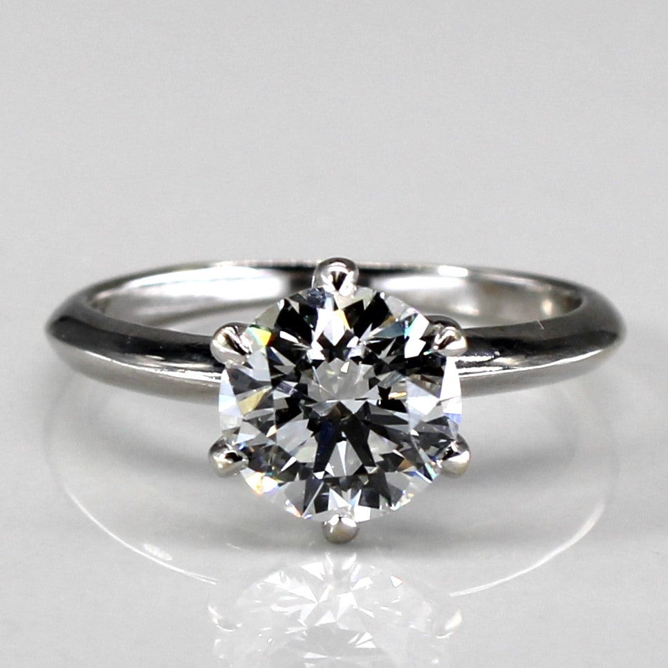 Solitaire Diamond Engagement 18k Ring | 1.22ct VS1 F | SZ 4 |