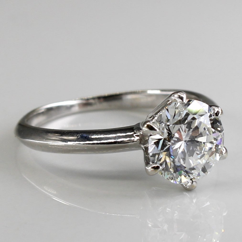 Solitaire Diamond Engagement 18k Ring | 1.22ct VS1 F | SZ 4 |