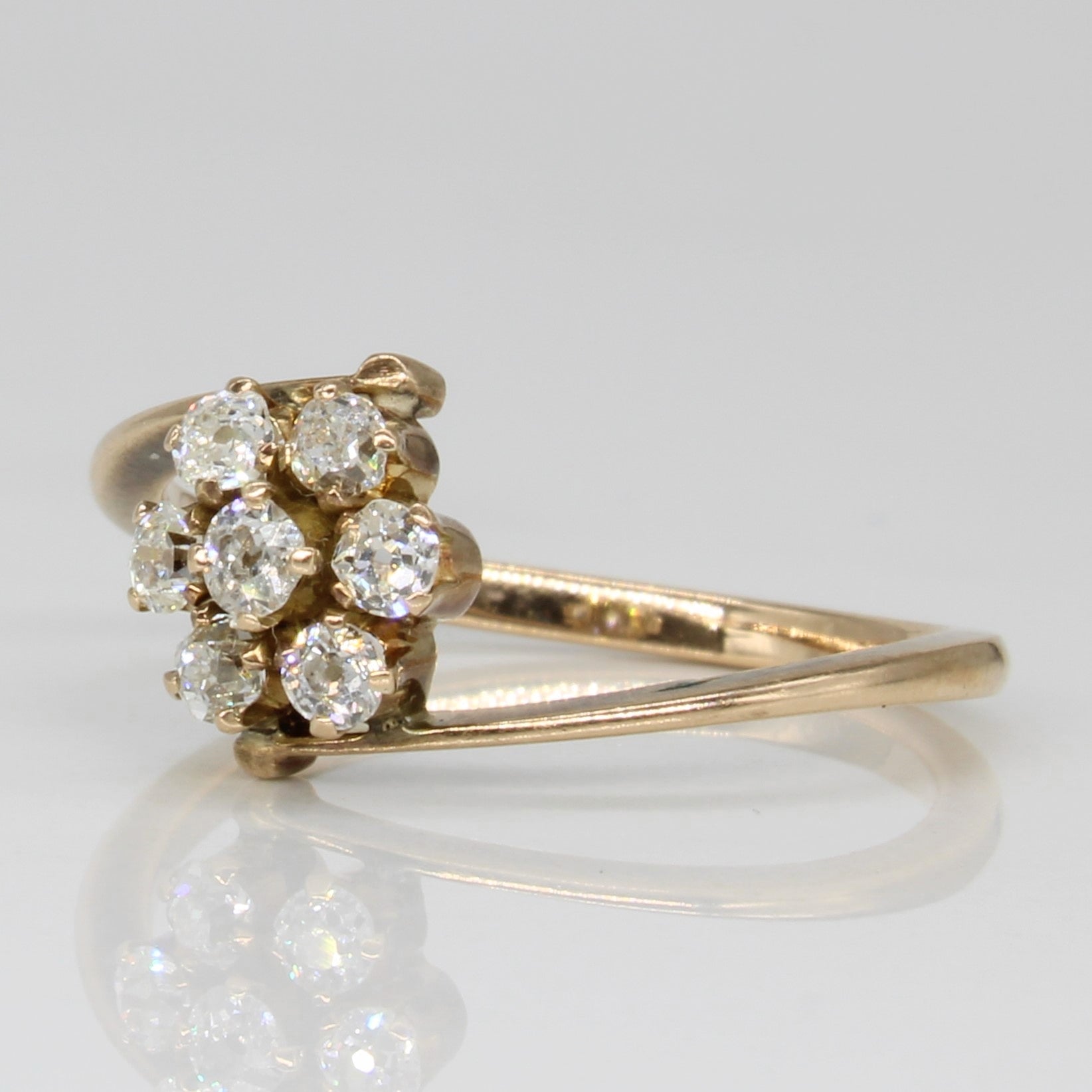 Antique Old European Cut Diamond Ring | 0.42ctw | SZ 6.75 |