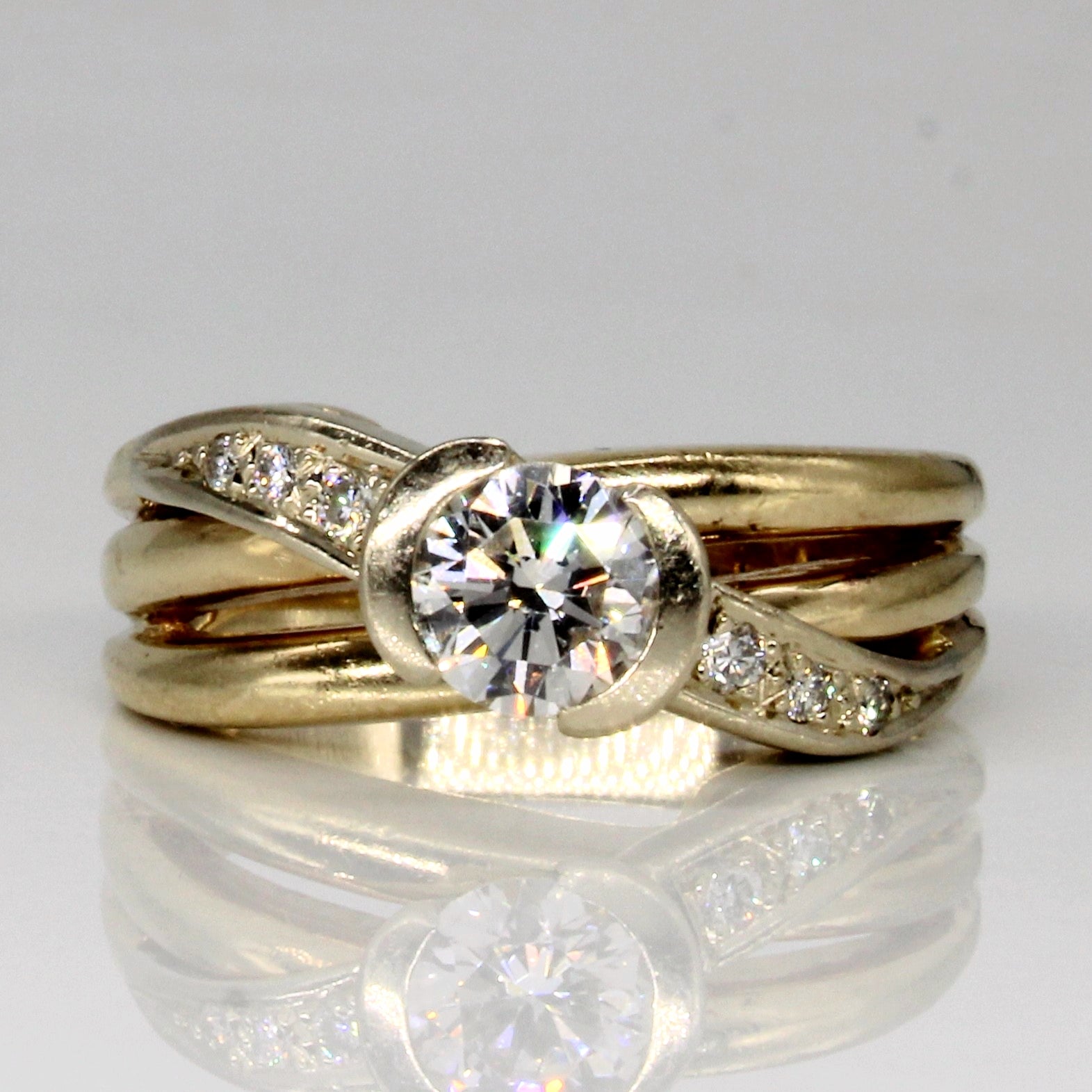 Diamond Waterfall Engagement Ring | 0.69ctw | SZ 6.75 |
