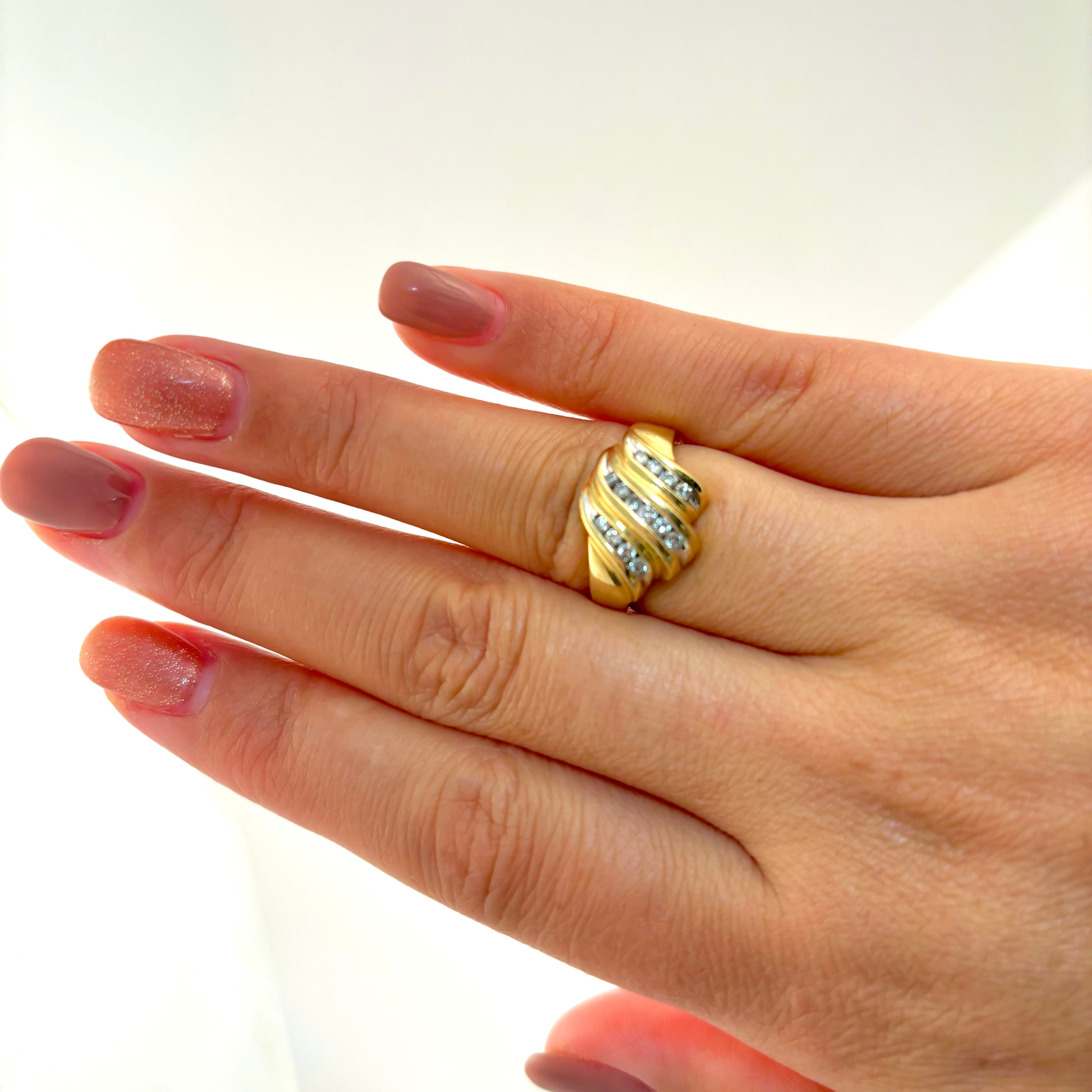 14k Yellow Gold Diamond Ring | 0.28ctw | SZ 6
