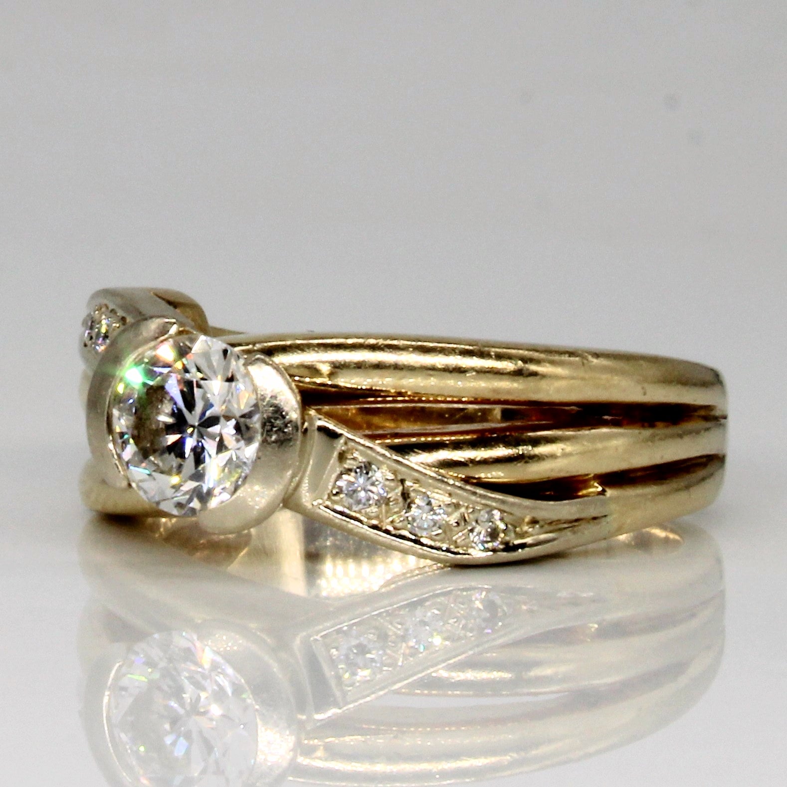 Diamond Waterfall Engagement Ring | 0.69ctw | SZ 6.75 |