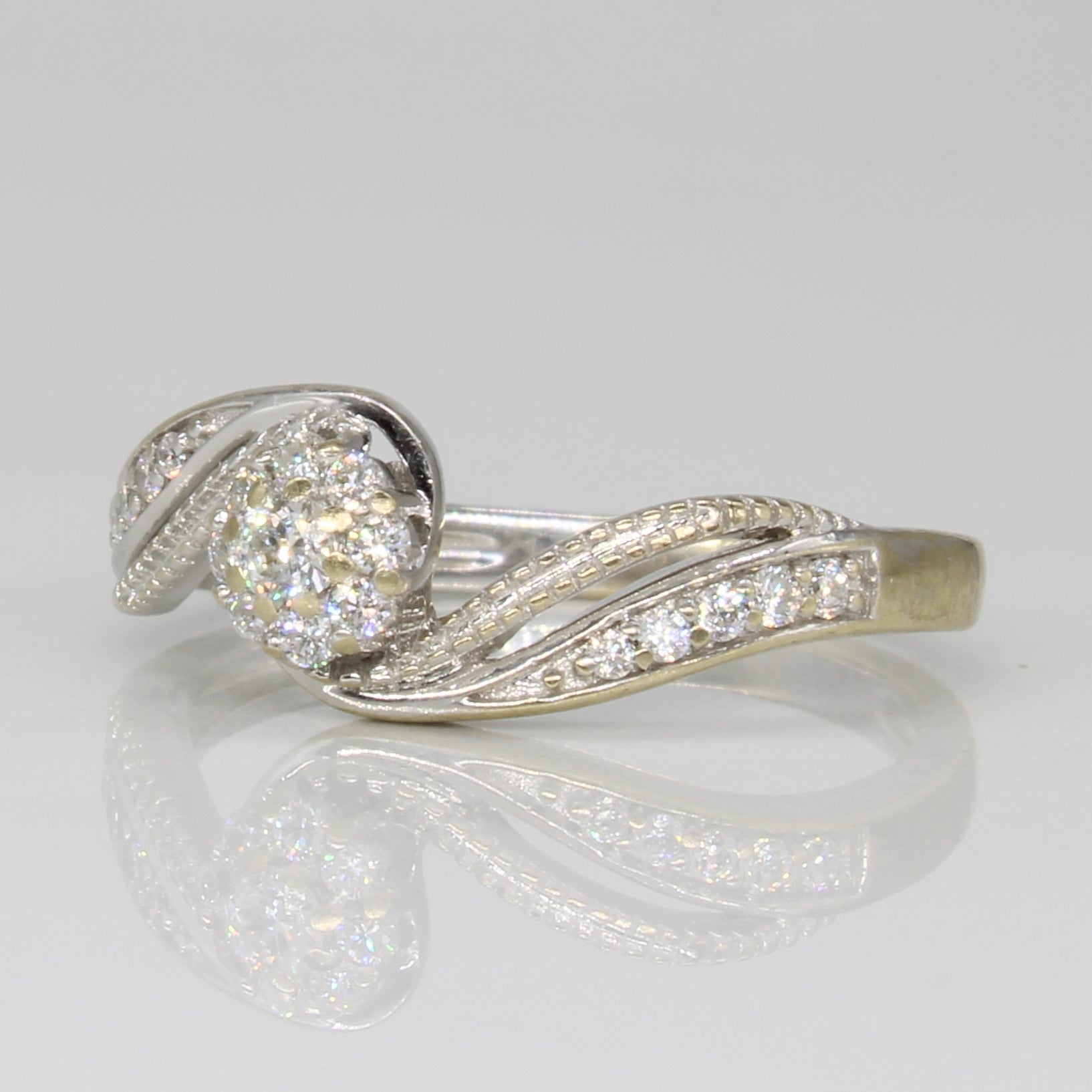 Diamond Bypass Ring | 0.14ctw | SZ 5.25 |