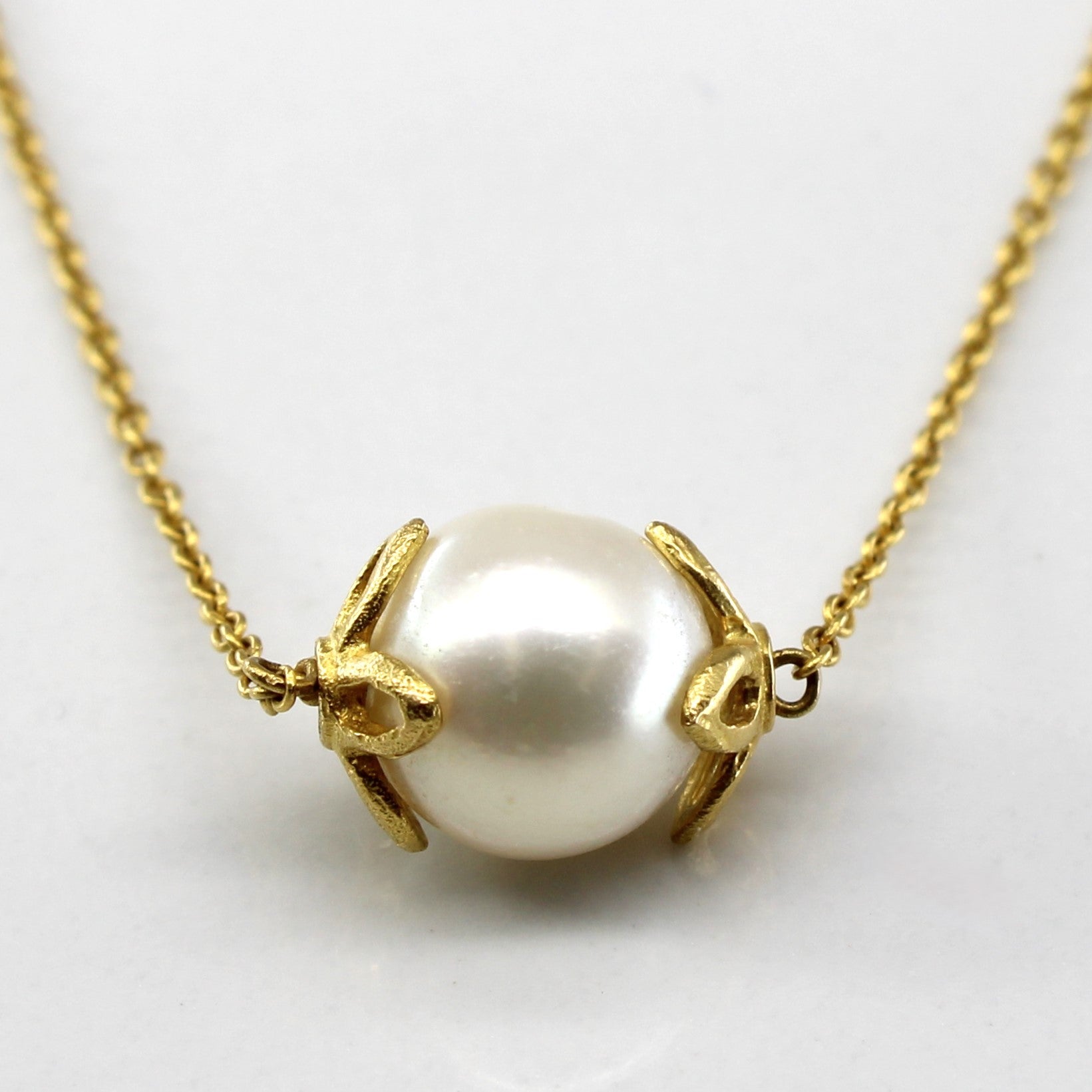 Pearl Gold Chain | 14"|