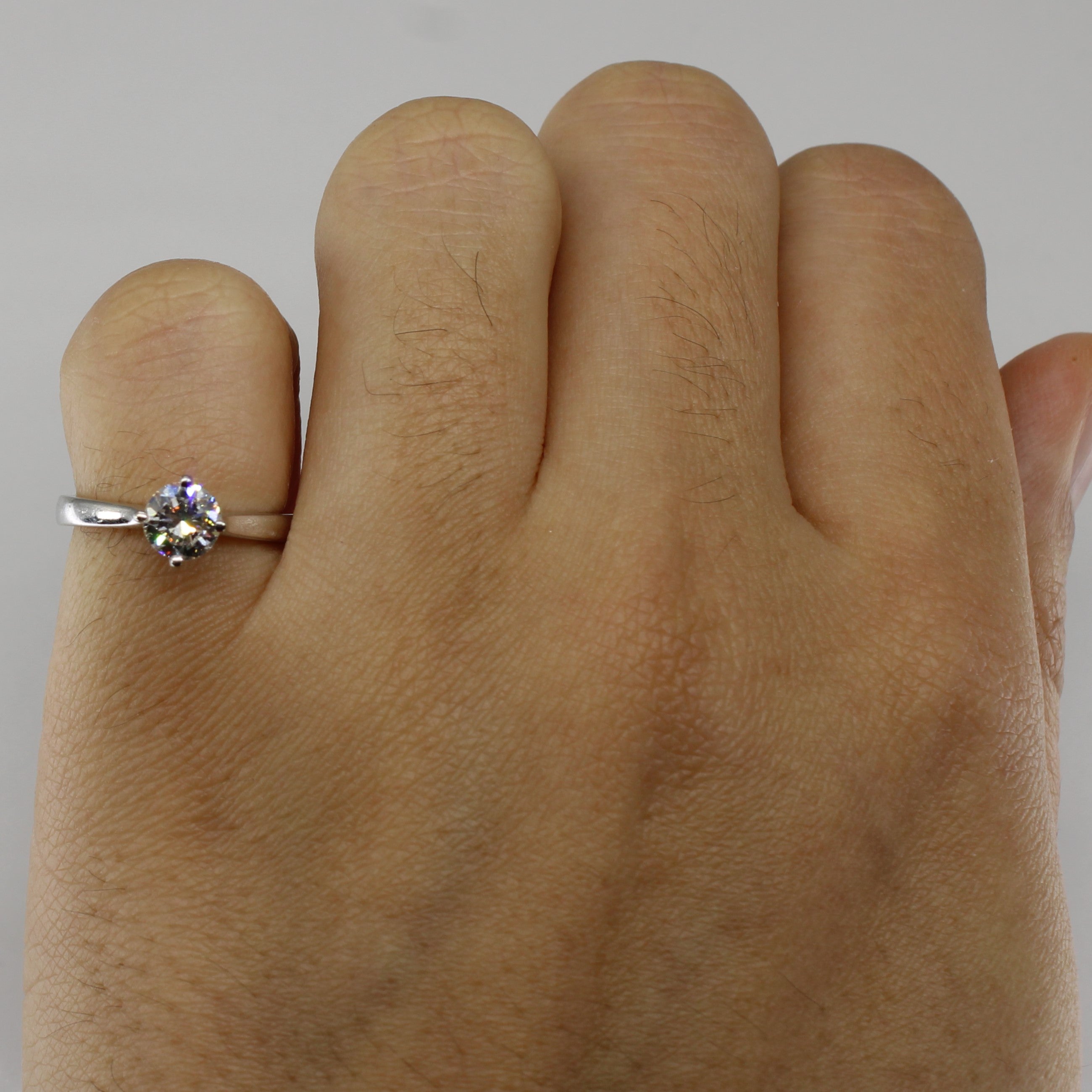 Solitaire Diamond Engagement Ring | 0.60ct VVS2 H | SZ 3.75 |