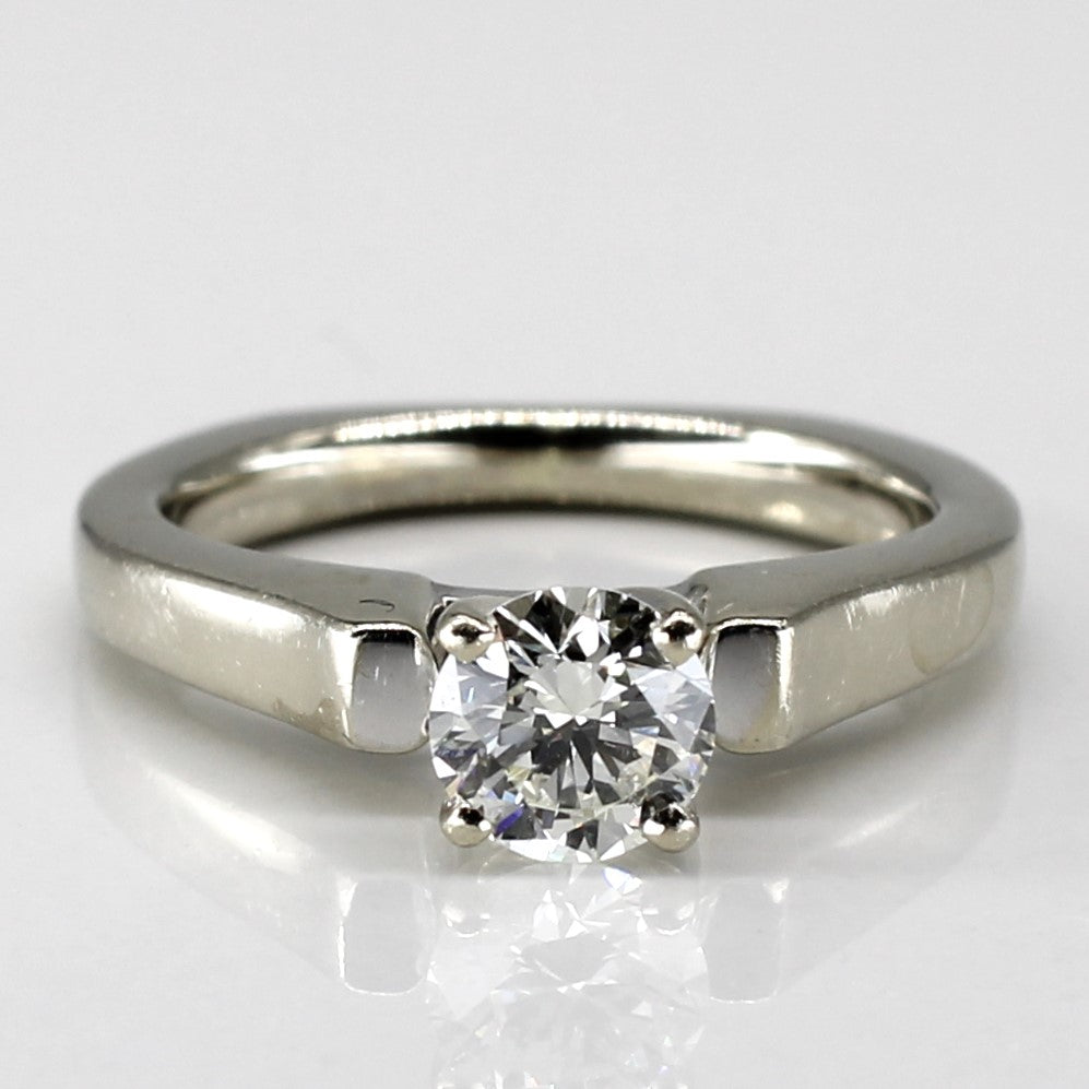 Tapered Solitaire Diamond Engagement Ring | 0.71 ct VS2 I | SZ 5 |
