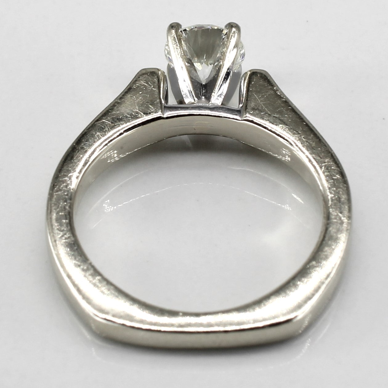 Tapered Solitaire Diamond Engagement Ring | 0.71 ct VS2 I | SZ 5 |