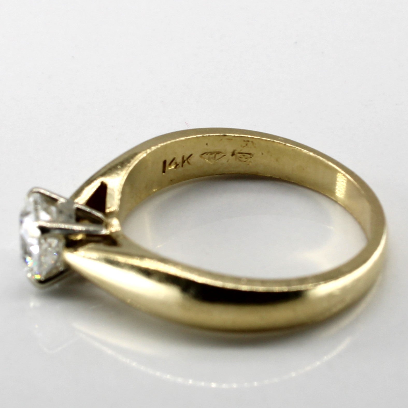 Solitaire Diamond Yellow Gold Engagement Ring | 1.00ct I2 G/H | SZ 7.75 |