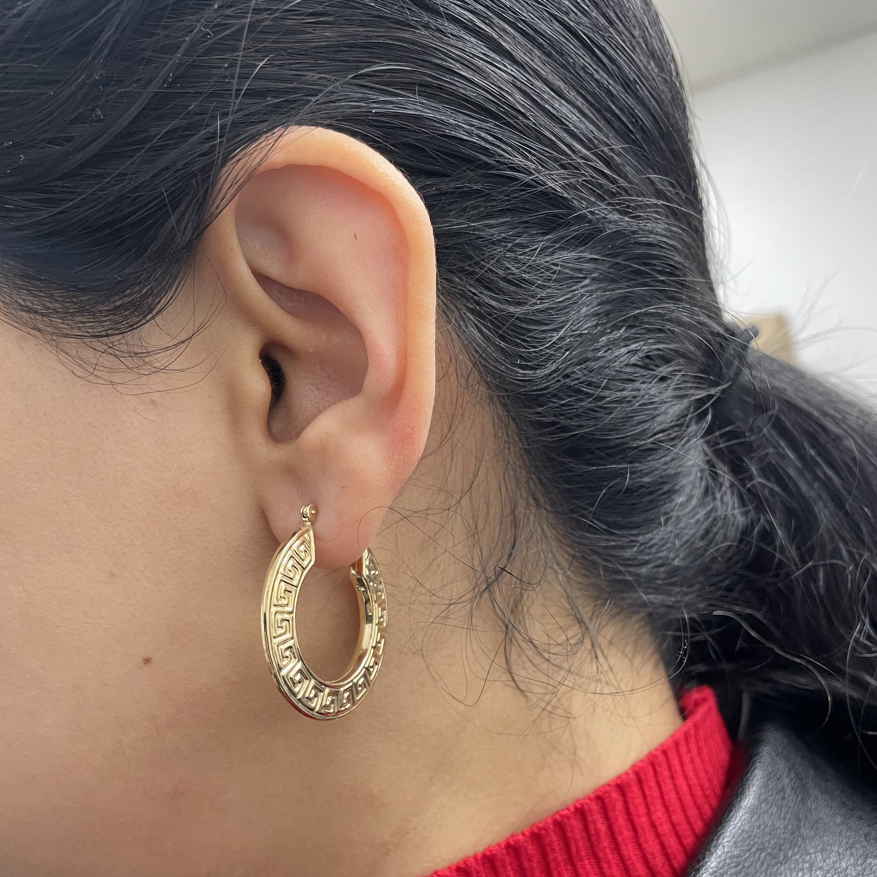 Textured Gold Hoops