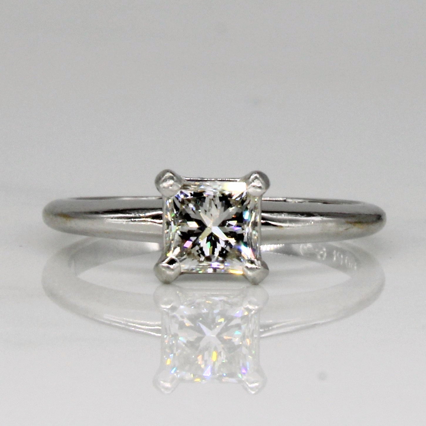 Princess Cut GIA Certified Diamond Solitaire Engagement Ring | 0.70ct J VS2 | SZ 5 |