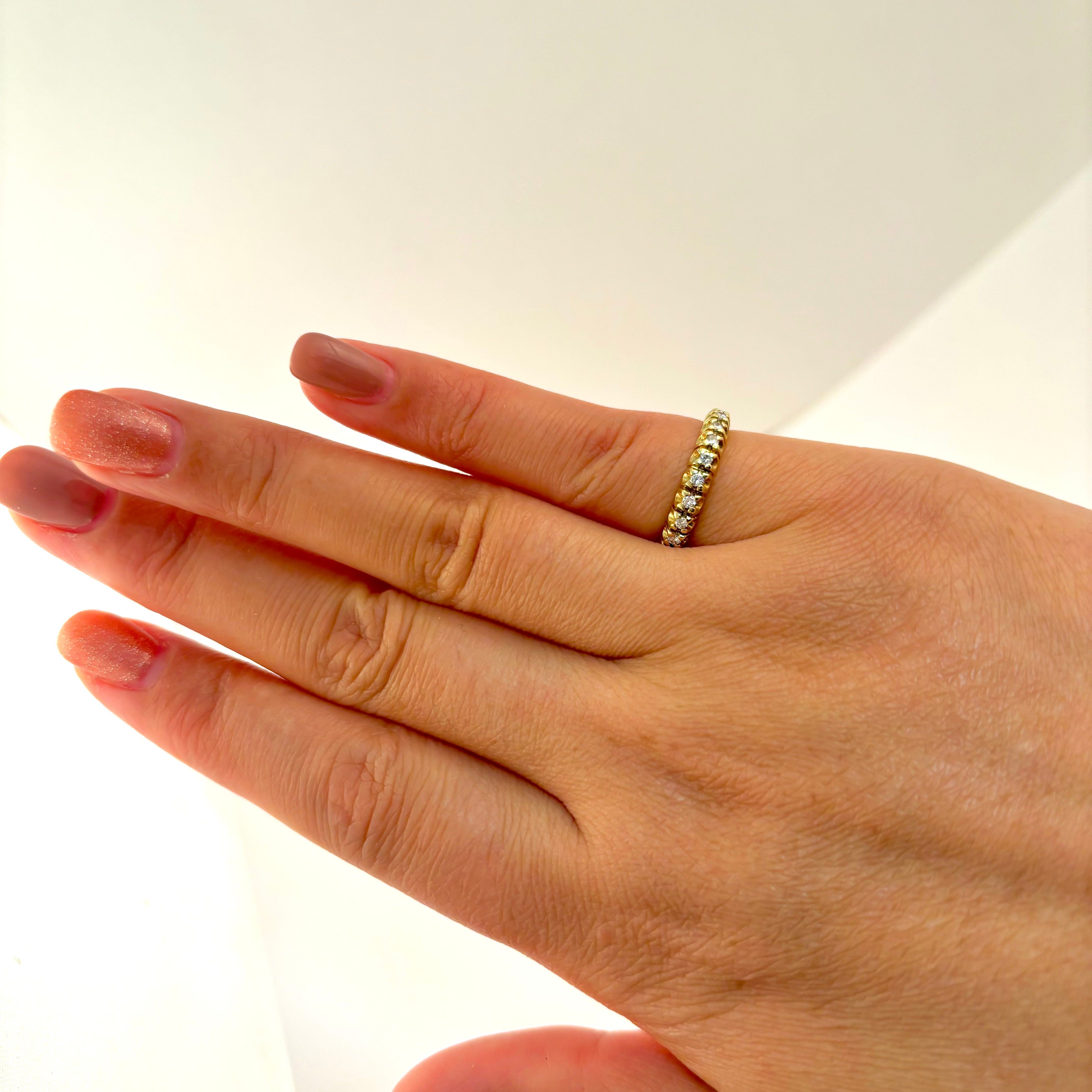 14k Eternity Diamond Ring | 0.37ctw | Size 5