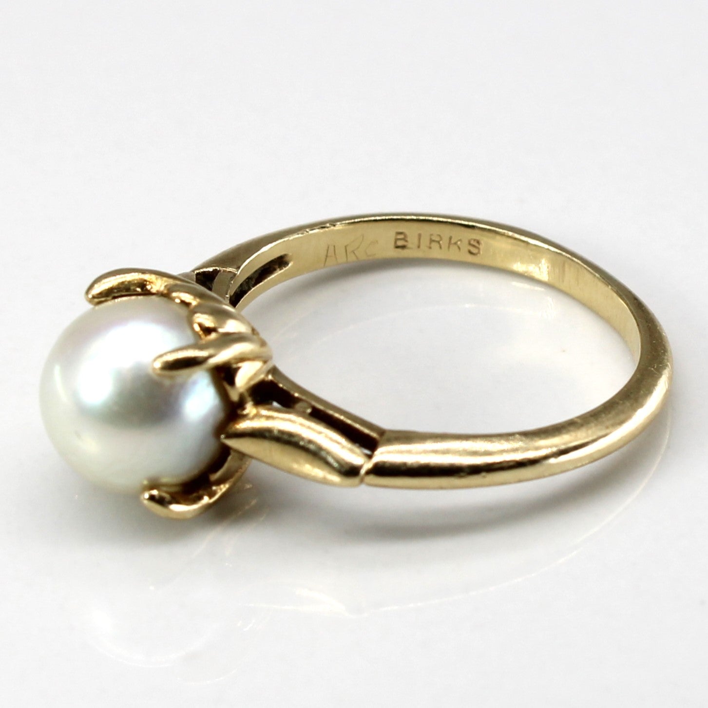 Birks' Prong Set Pearl Ring | SZ 5.5 |