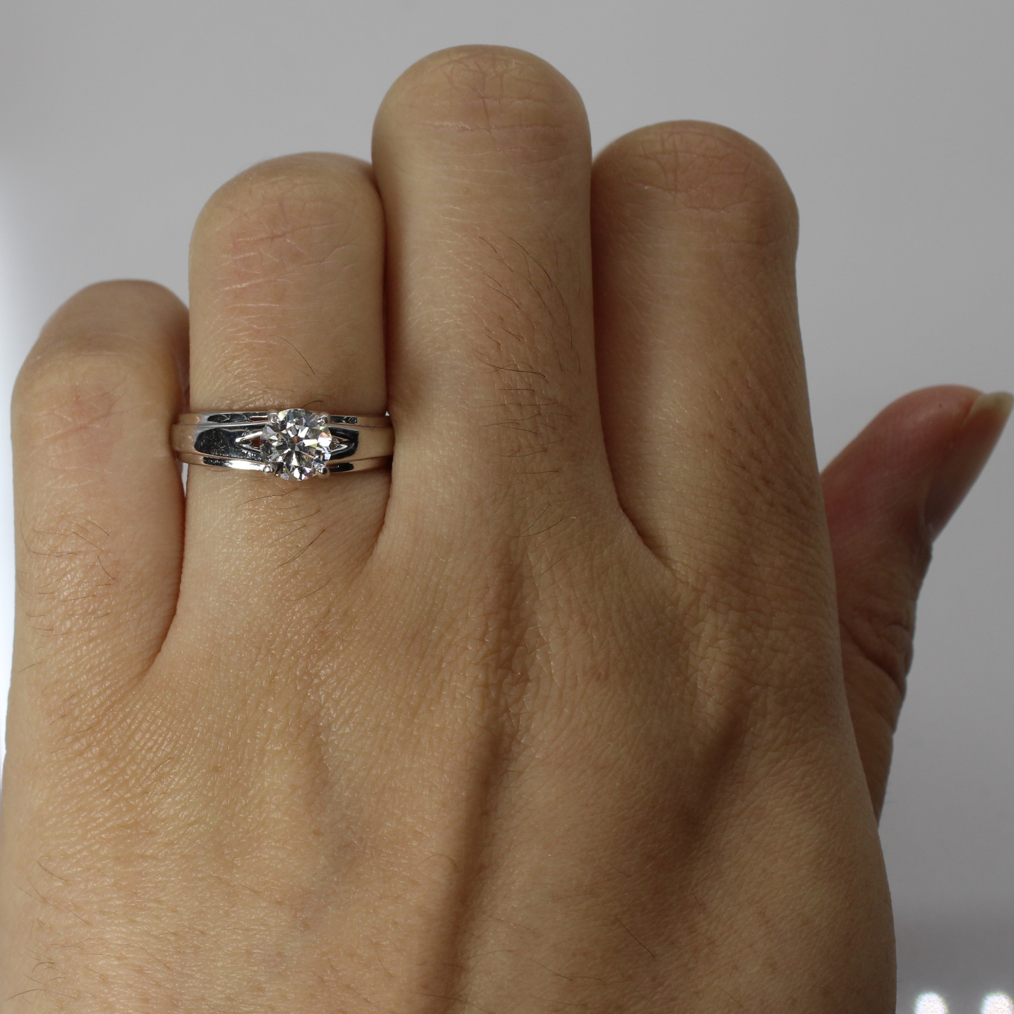 Solitaire Diamond Engagement Ring | 0.70ct SI2/I1 G/H | SZ 6 |