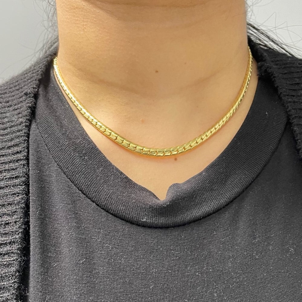 18k Yellow Gold Snake Chain | 16"|