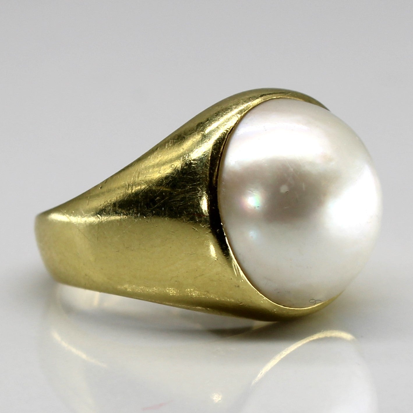 Bezel Set Pearl Ring | SZ 6.75 |