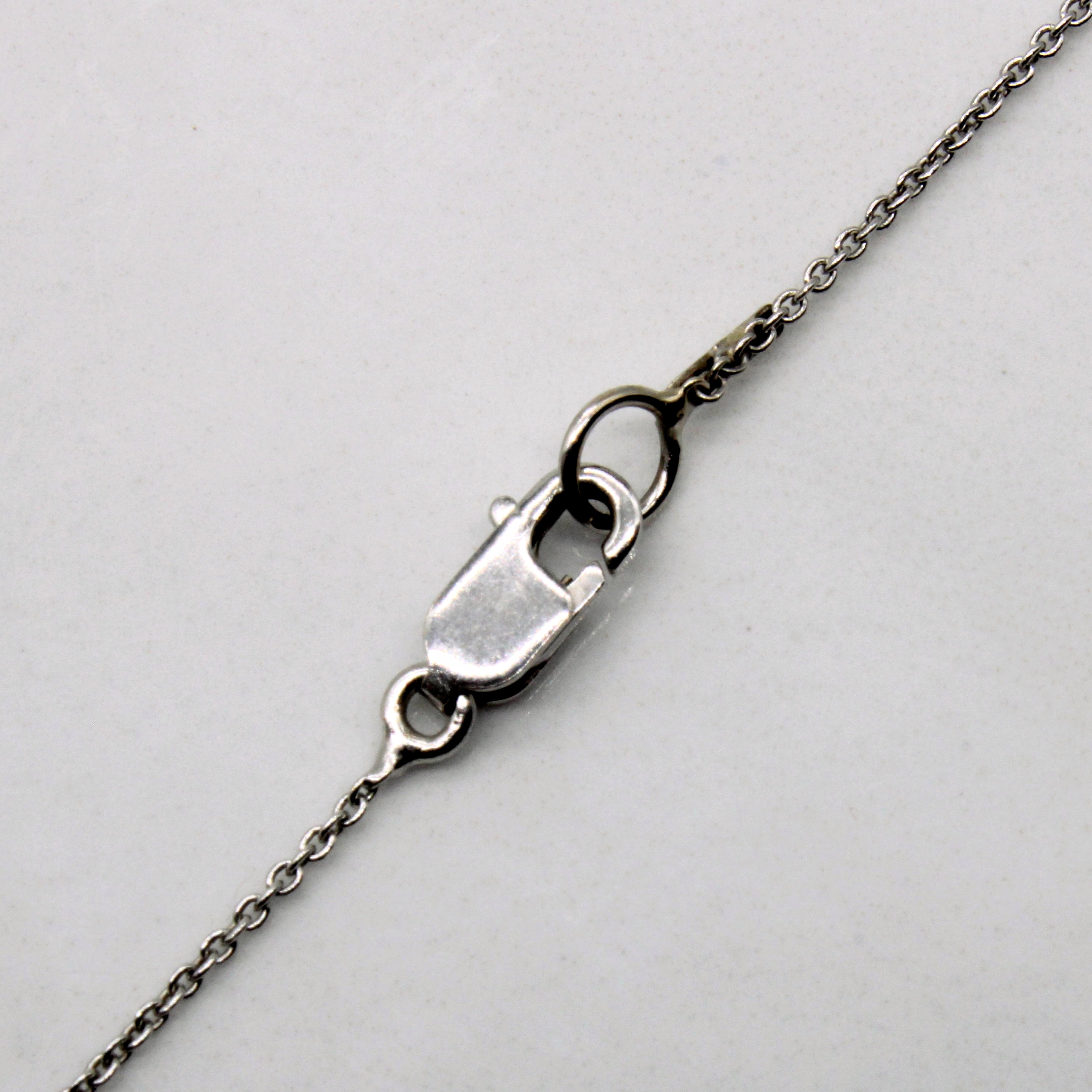 18k White Gold Dolphin Pendant Necklace | 16" |