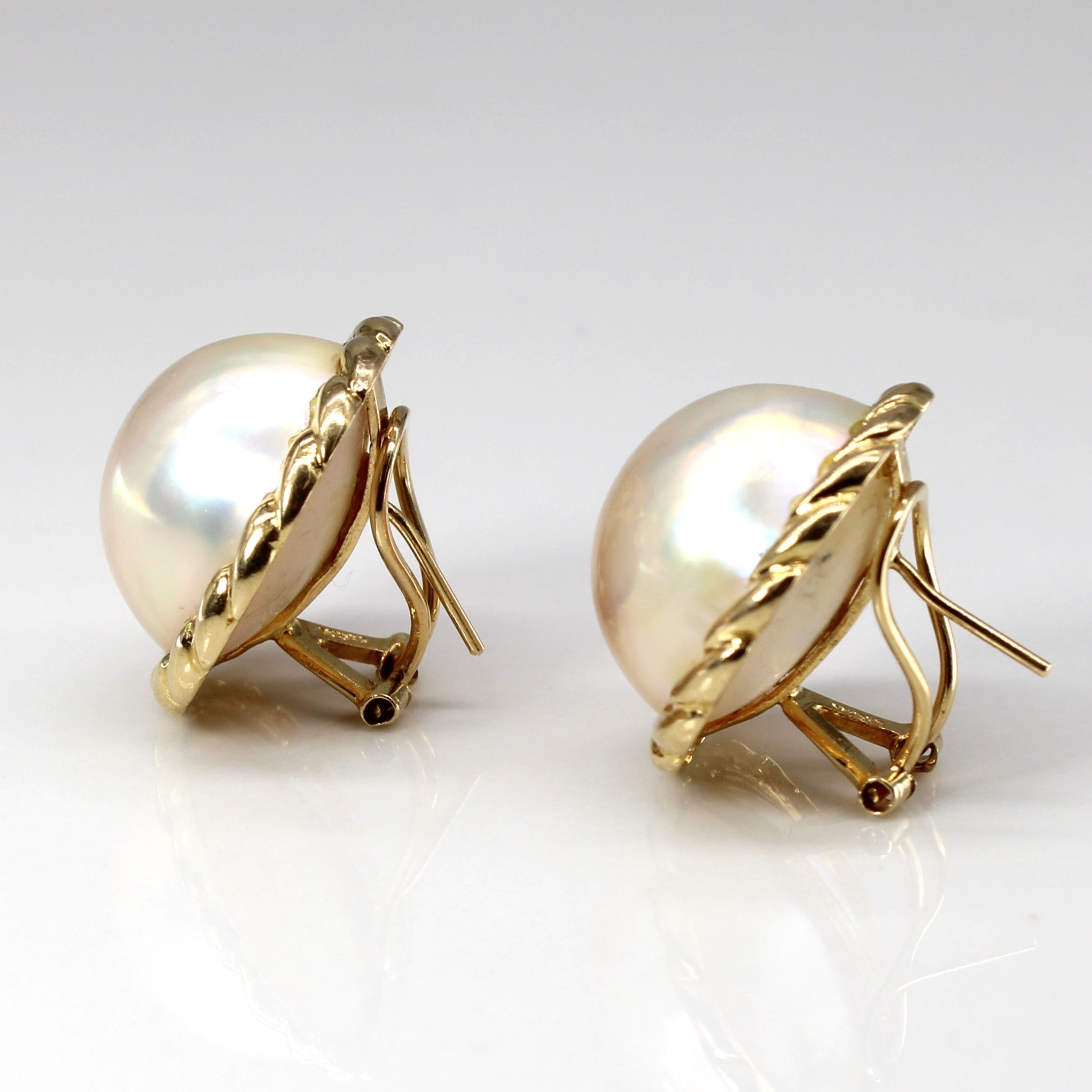 Mabe Pearl Stud Earrings