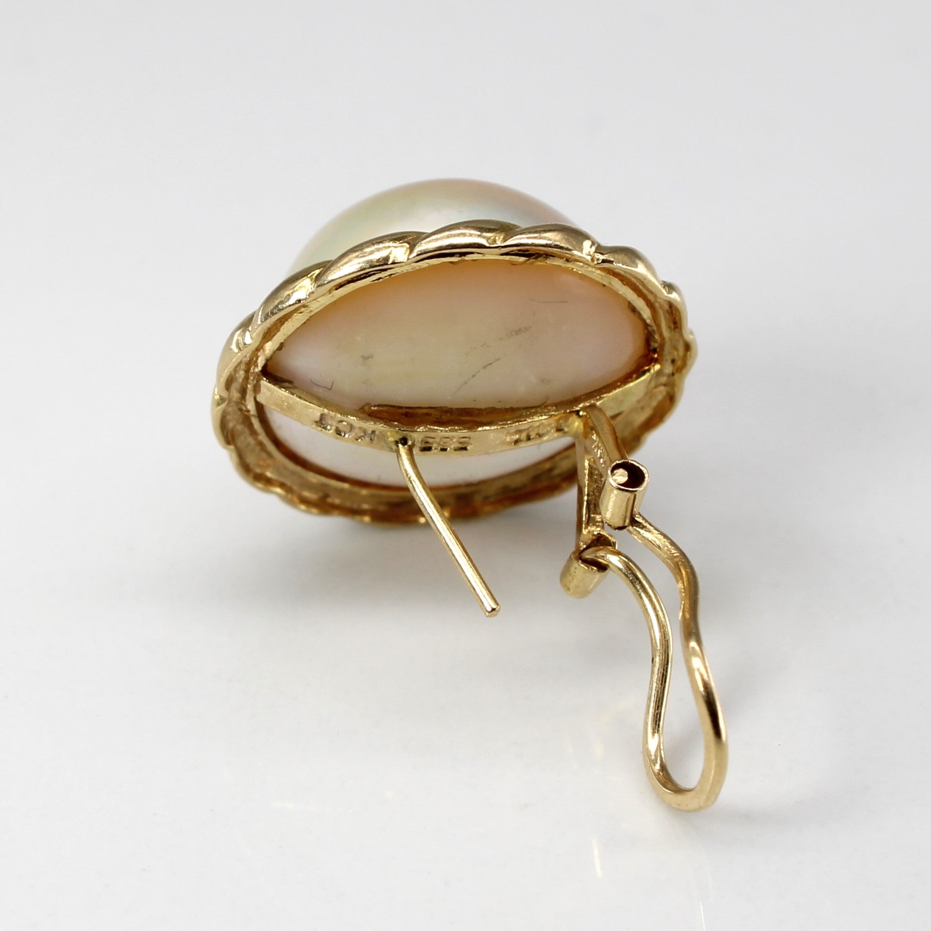 Mabe Pearl Stud Earrings